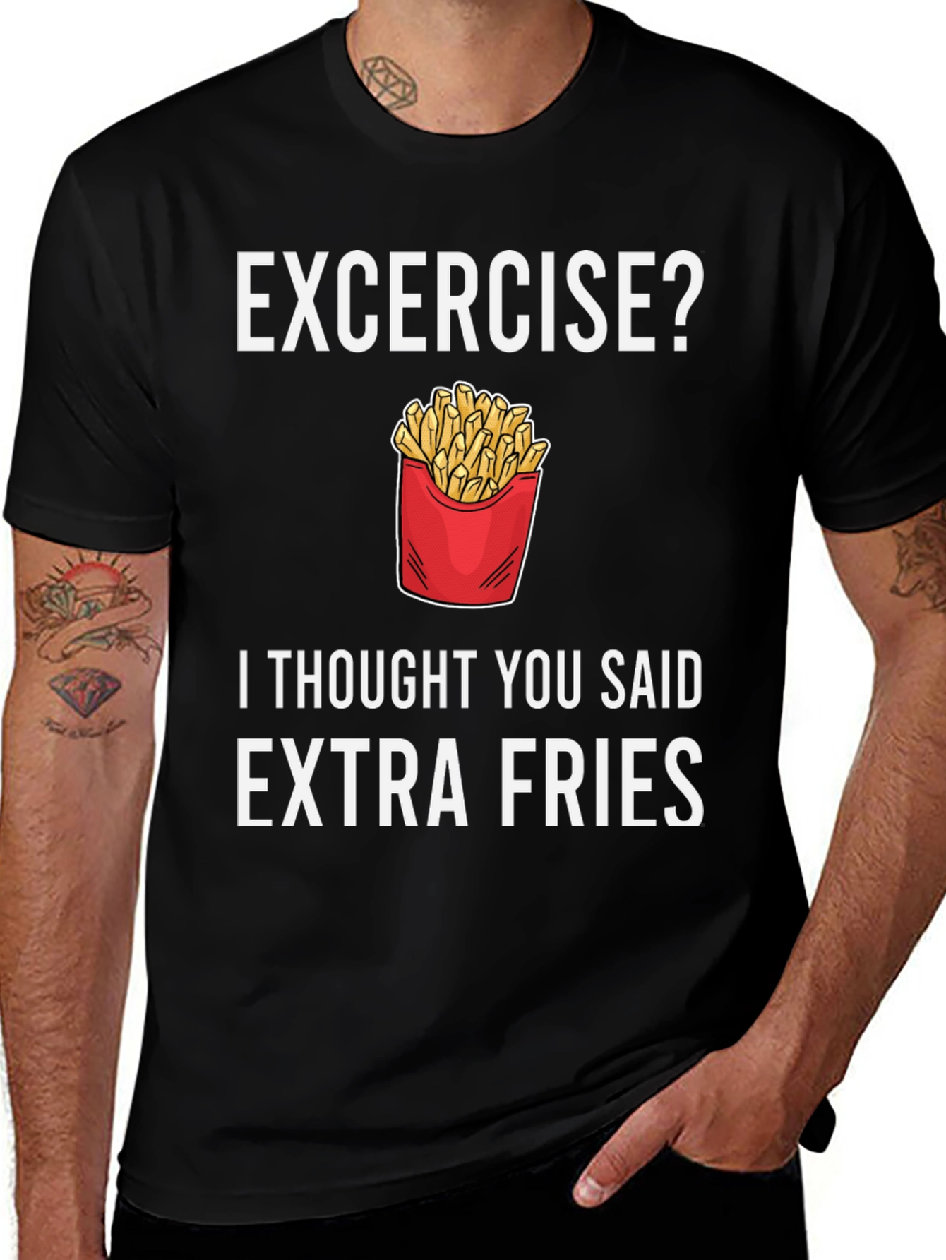 Extra Fries T-Shirt - Funny Foodie Tee