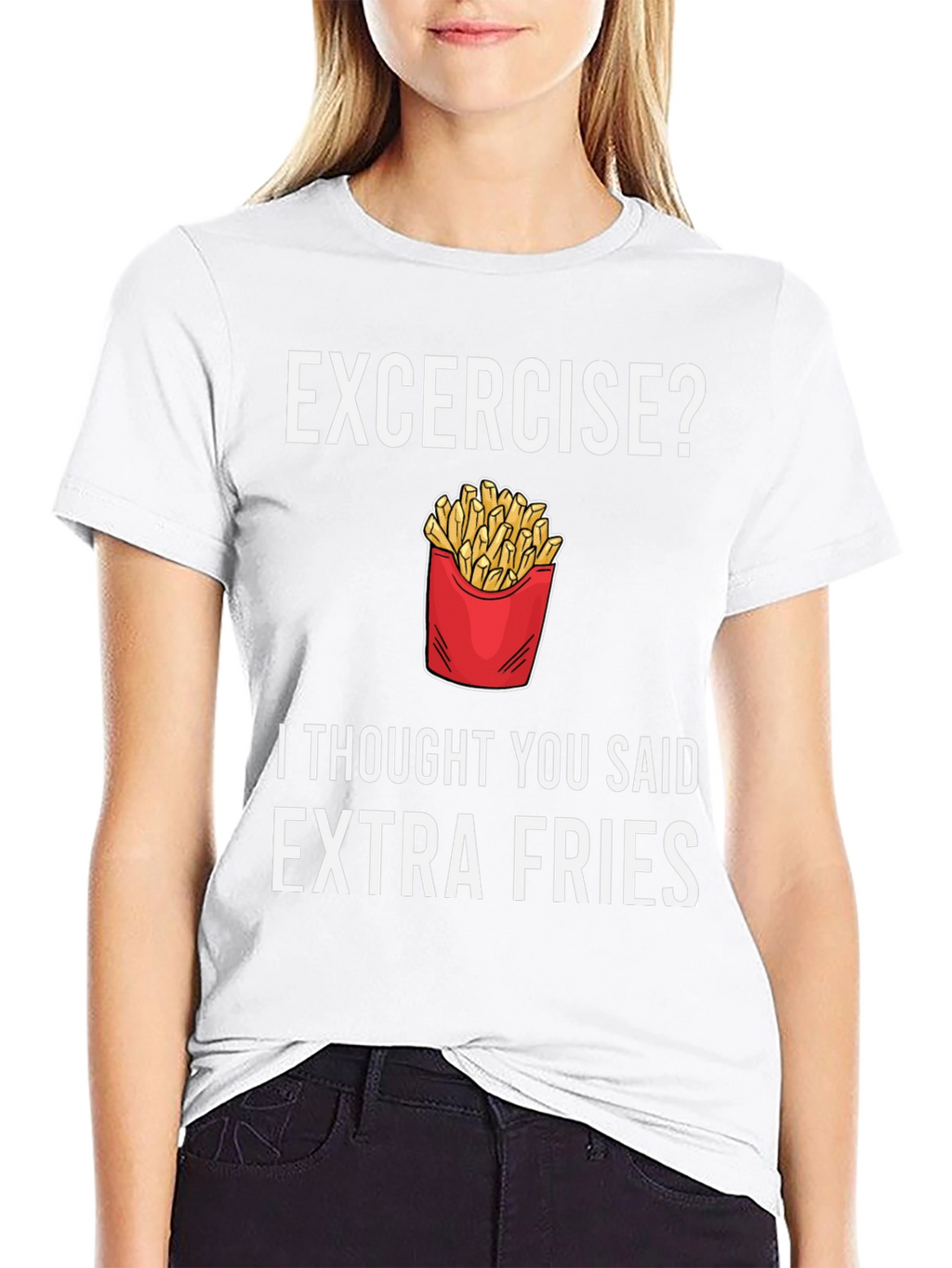 Extra Fries T-Shirt - Funny Foodie Tee