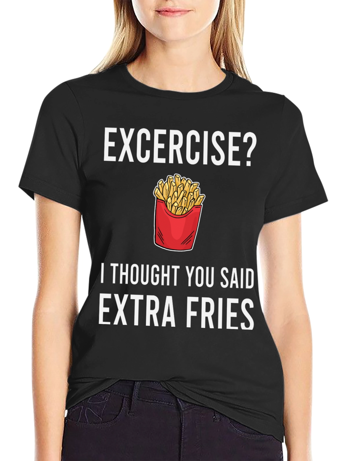 Extra Fries T-Shirt - Funny Foodie Tee