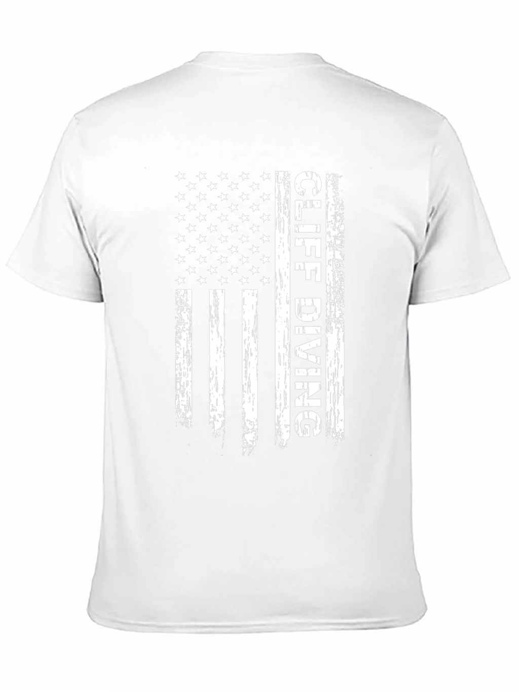 Cliff Diving American Flag Graphic T-Shirt