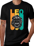 LEO Lion Graphic T-Shirt - Zodiac Astrology Tee