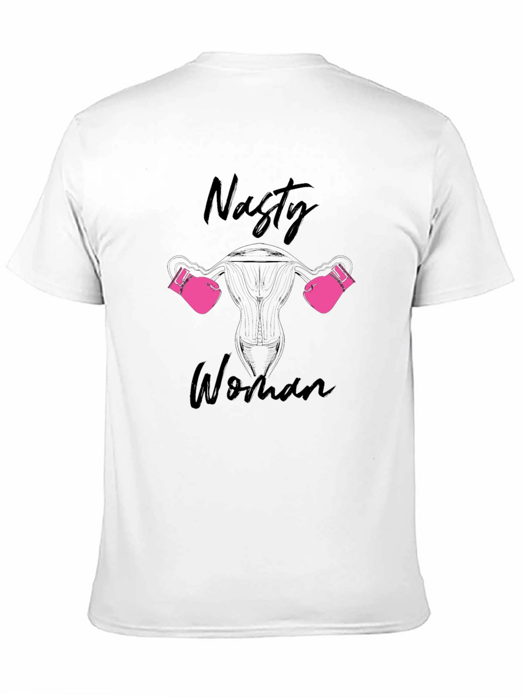 Nasty Woman Uterus Boxing Gloves Black T-Shirt