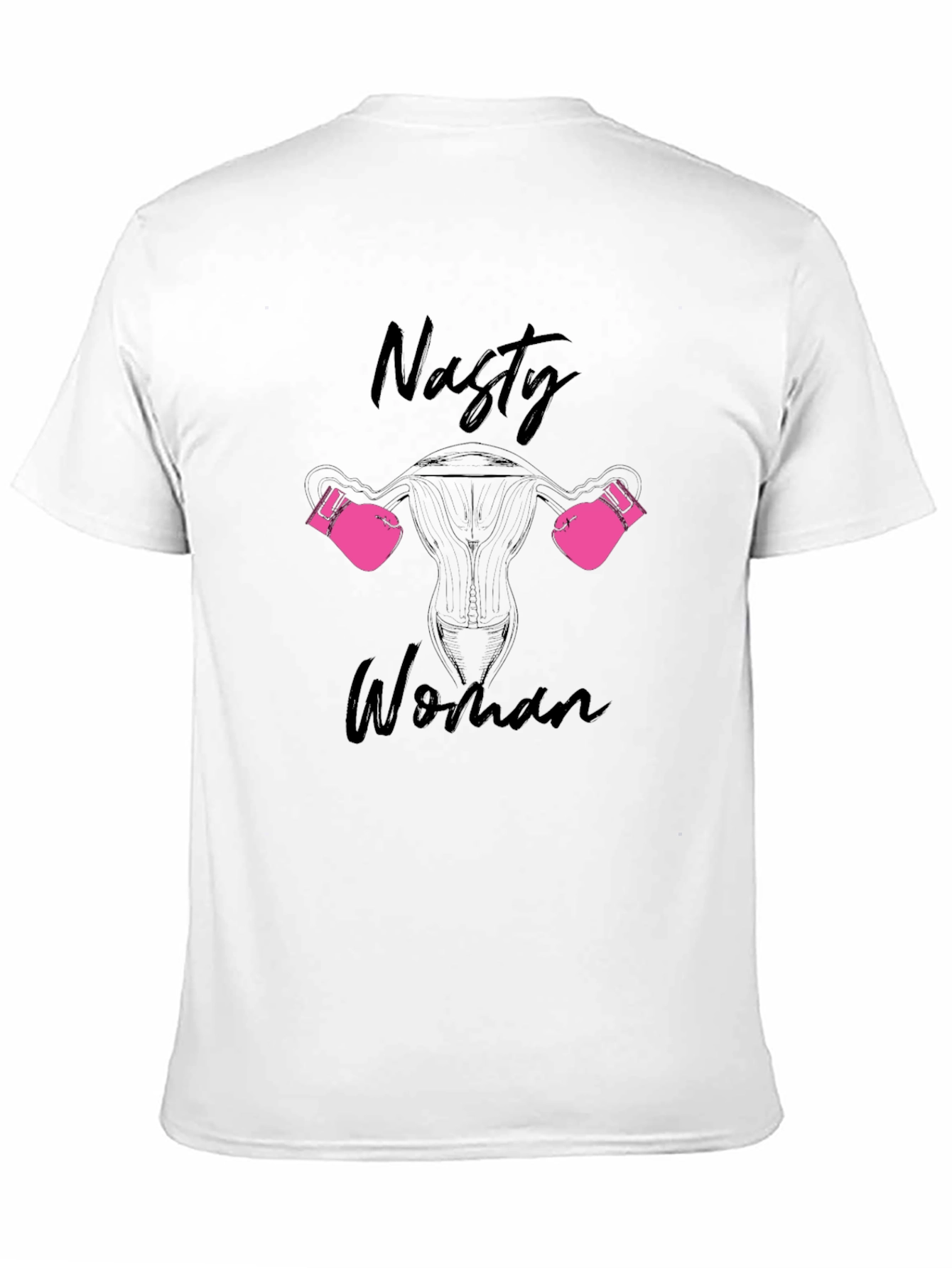 Nasty Woman Uterus Boxing Gloves Black T-Shirt