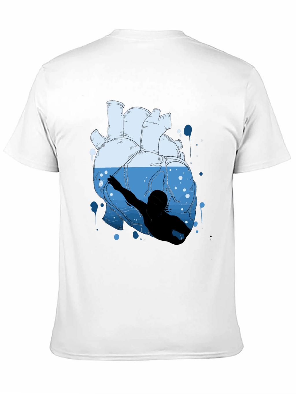 Heart Swimmer Graphic Tee - Unique Design!