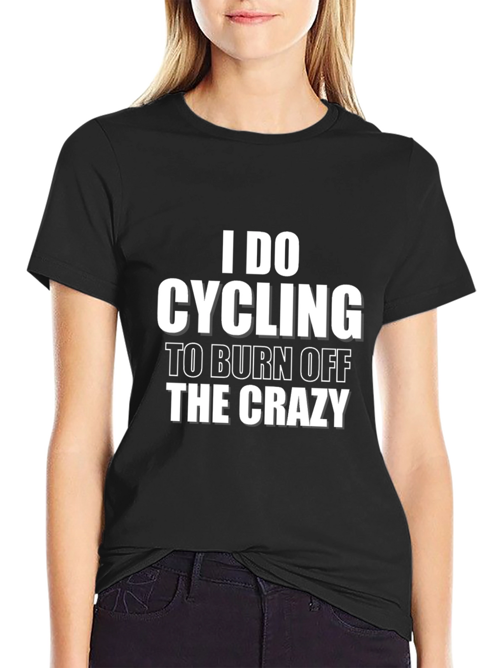 Cycling Burn Off Crazy T-Shirt - Black