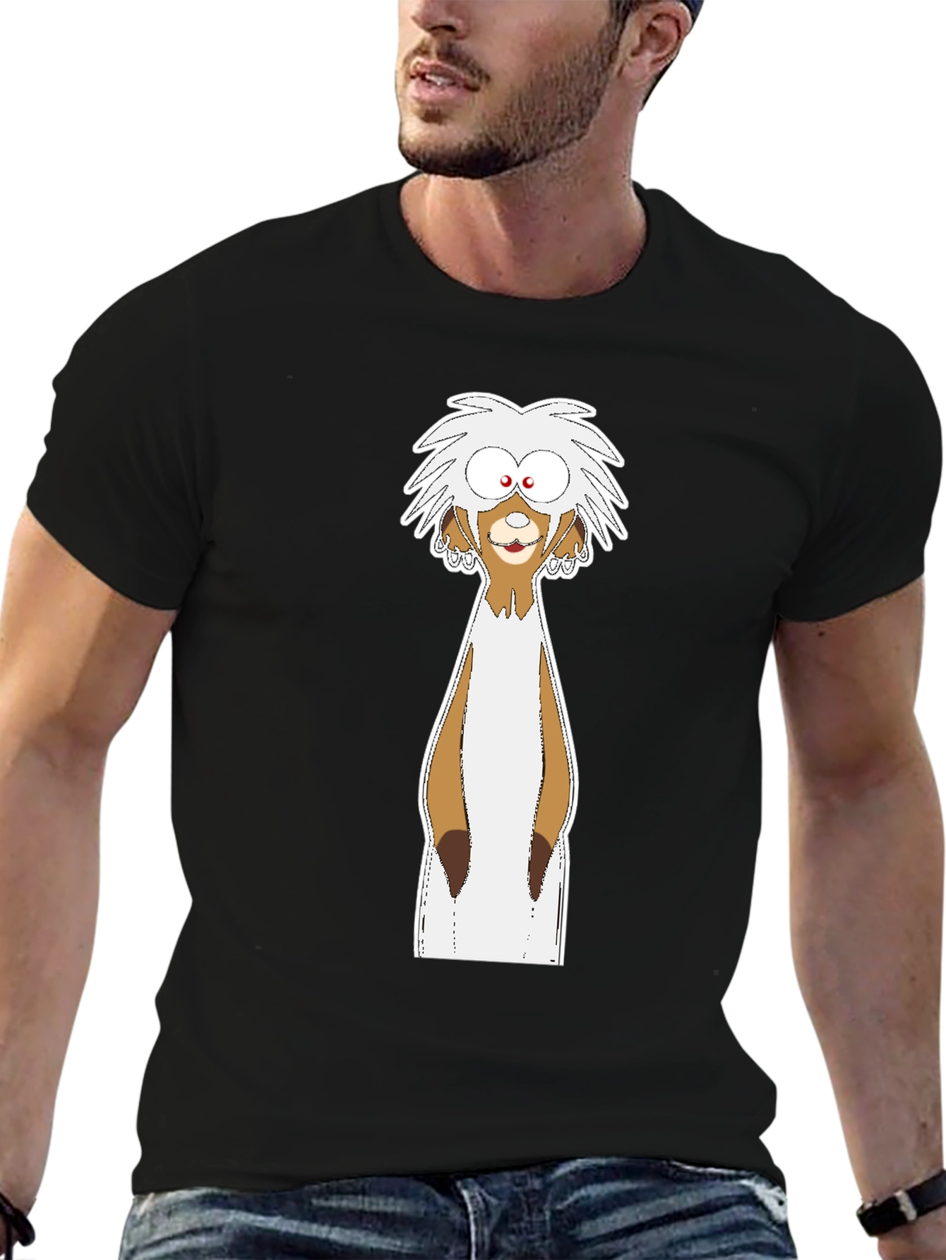 Cartoon Meerkat Graphic T-Shirt