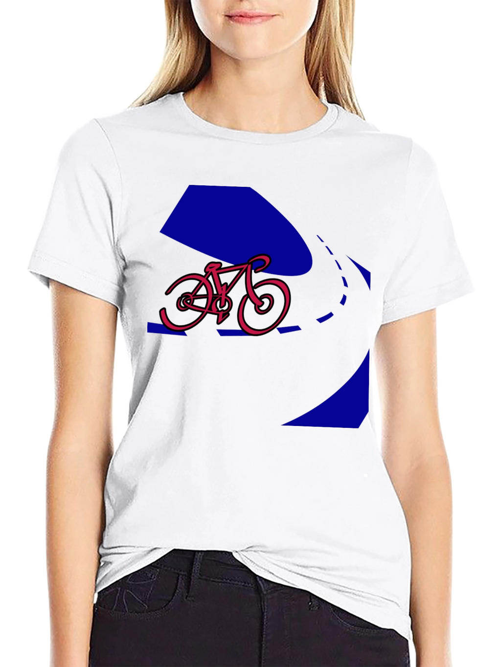 Bike Graphic Tee - Black Crew Neck