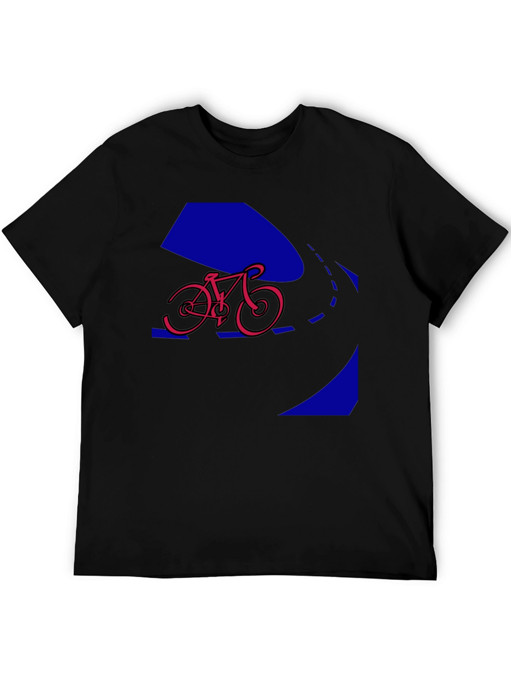 Bike Graphic Tee - Black Crew Neck