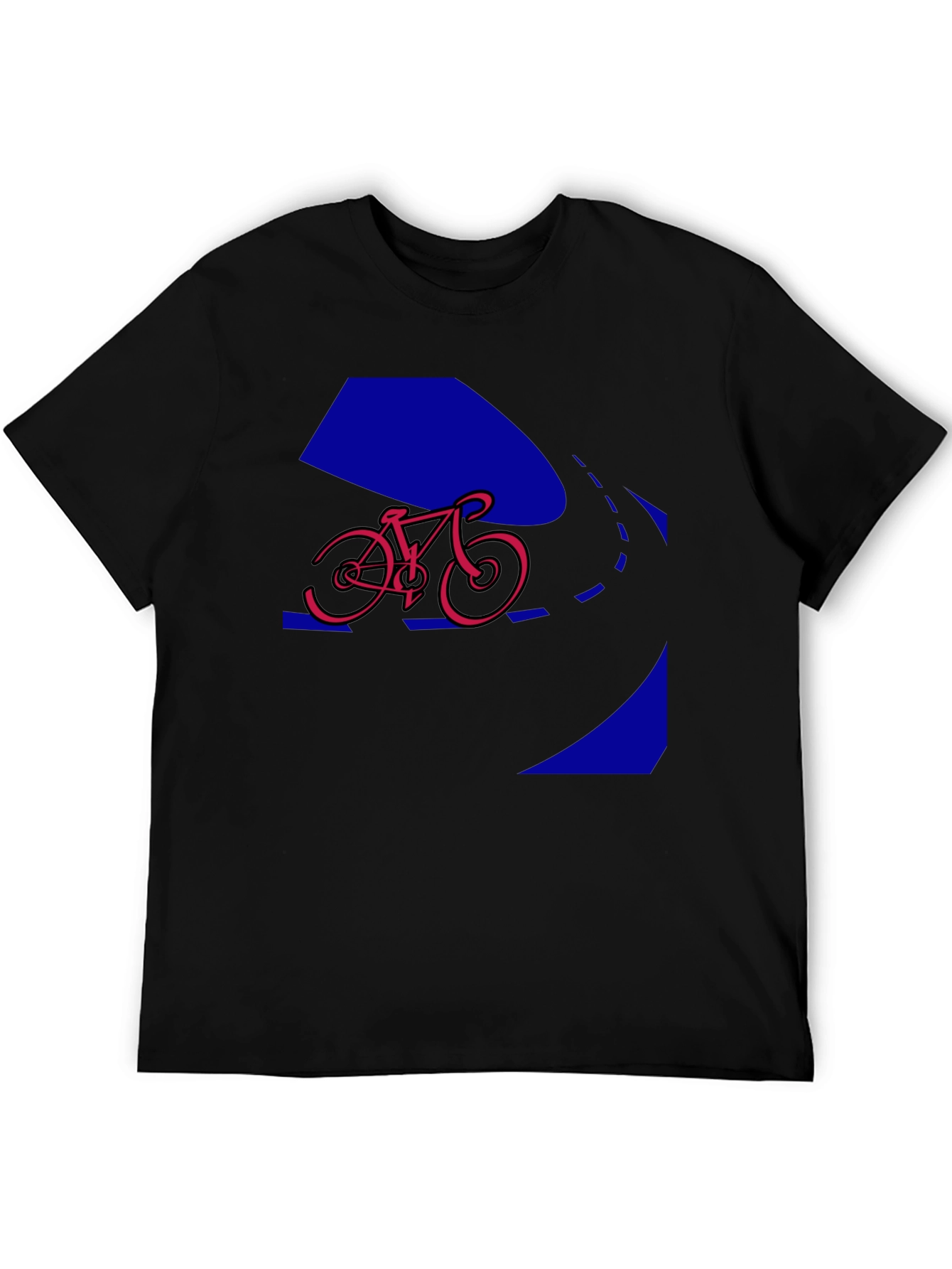 Bike Graphic Tee - Black Crew Neck