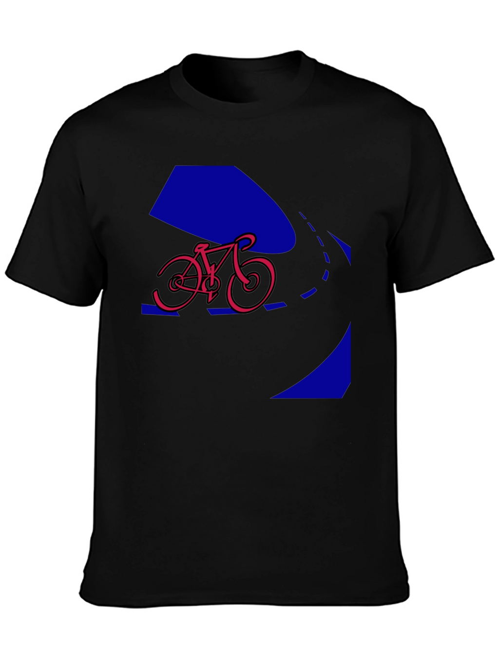 Bike Graphic Tee - Black Crew Neck