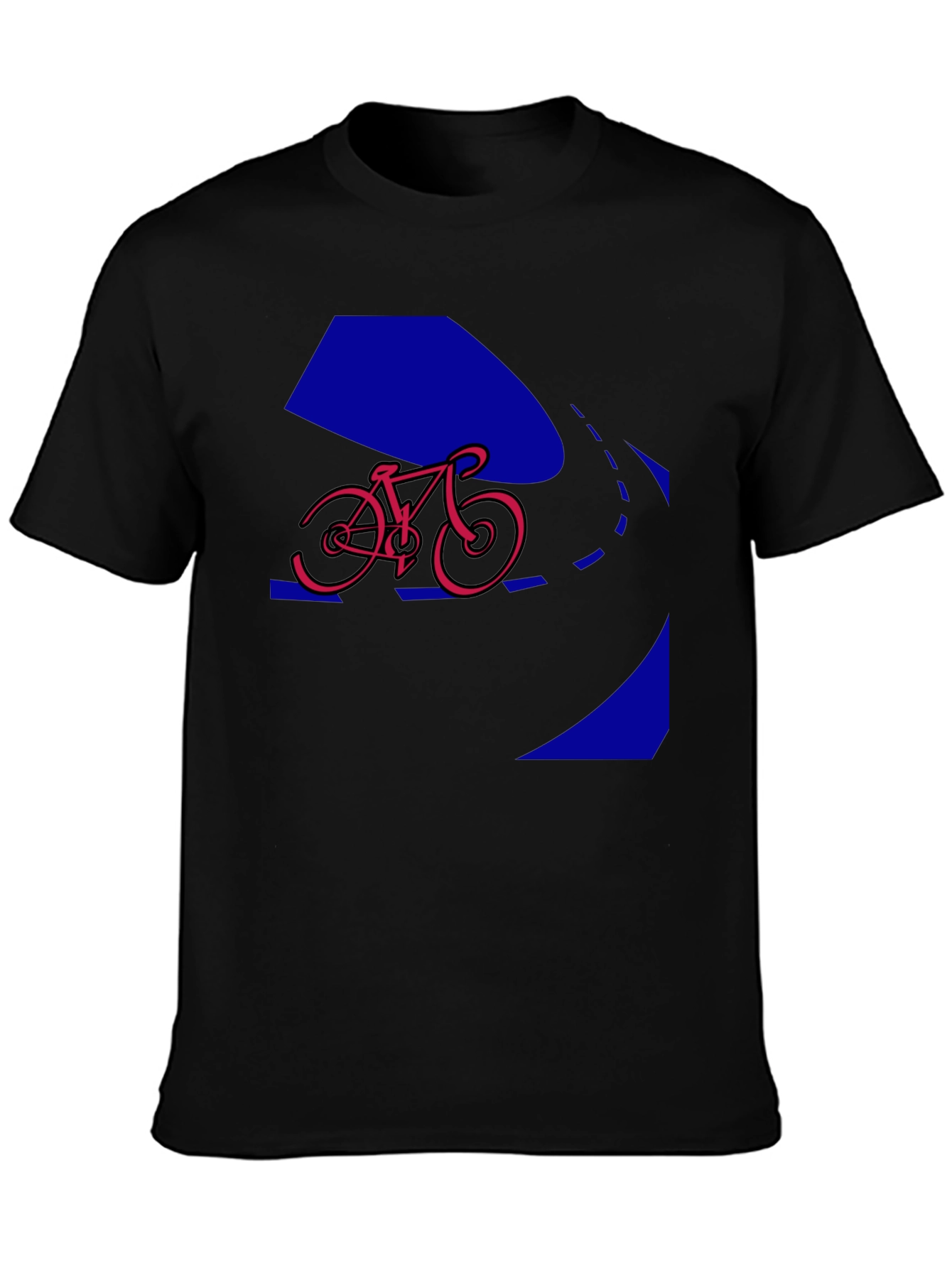 Bike Graphic Tee - Black Crew Neck