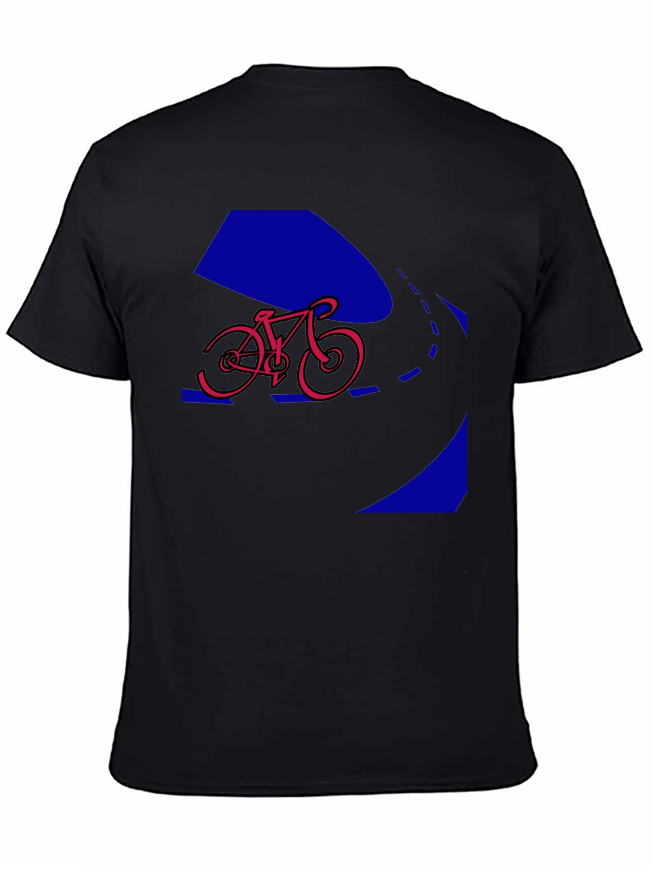 Bike Graphic Tee - Black Crew Neck