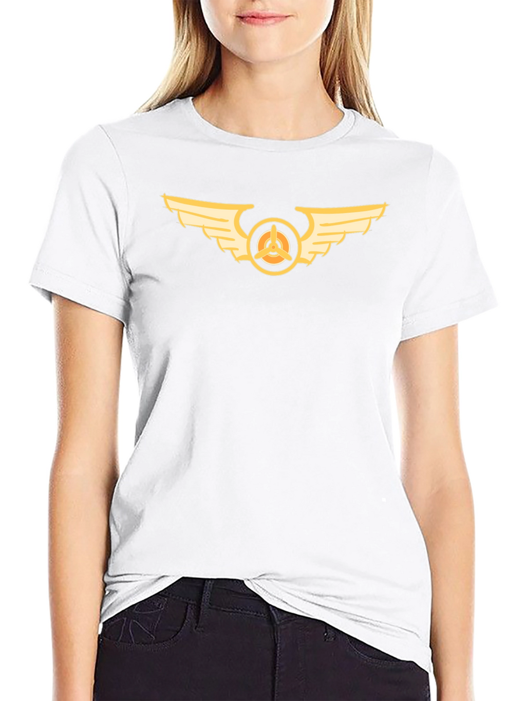 Winged Propeller Graphic Black Tee