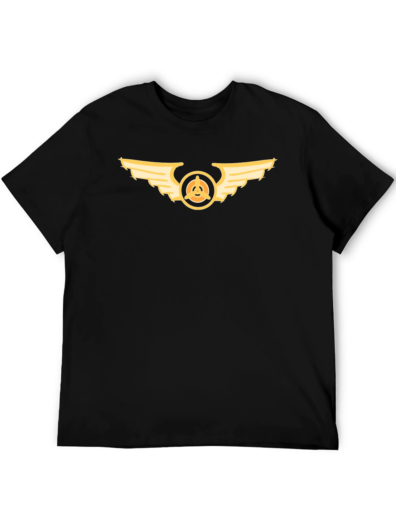 Winged Propeller Graphic Black Tee