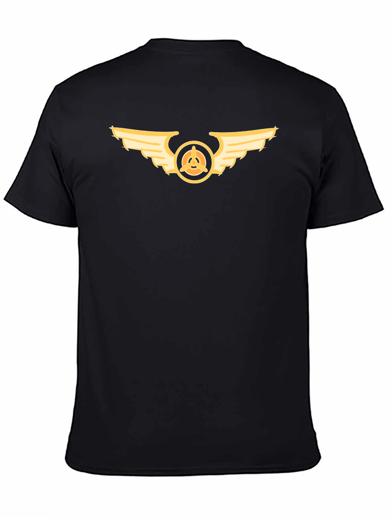 Winged Propeller Graphic Black Tee