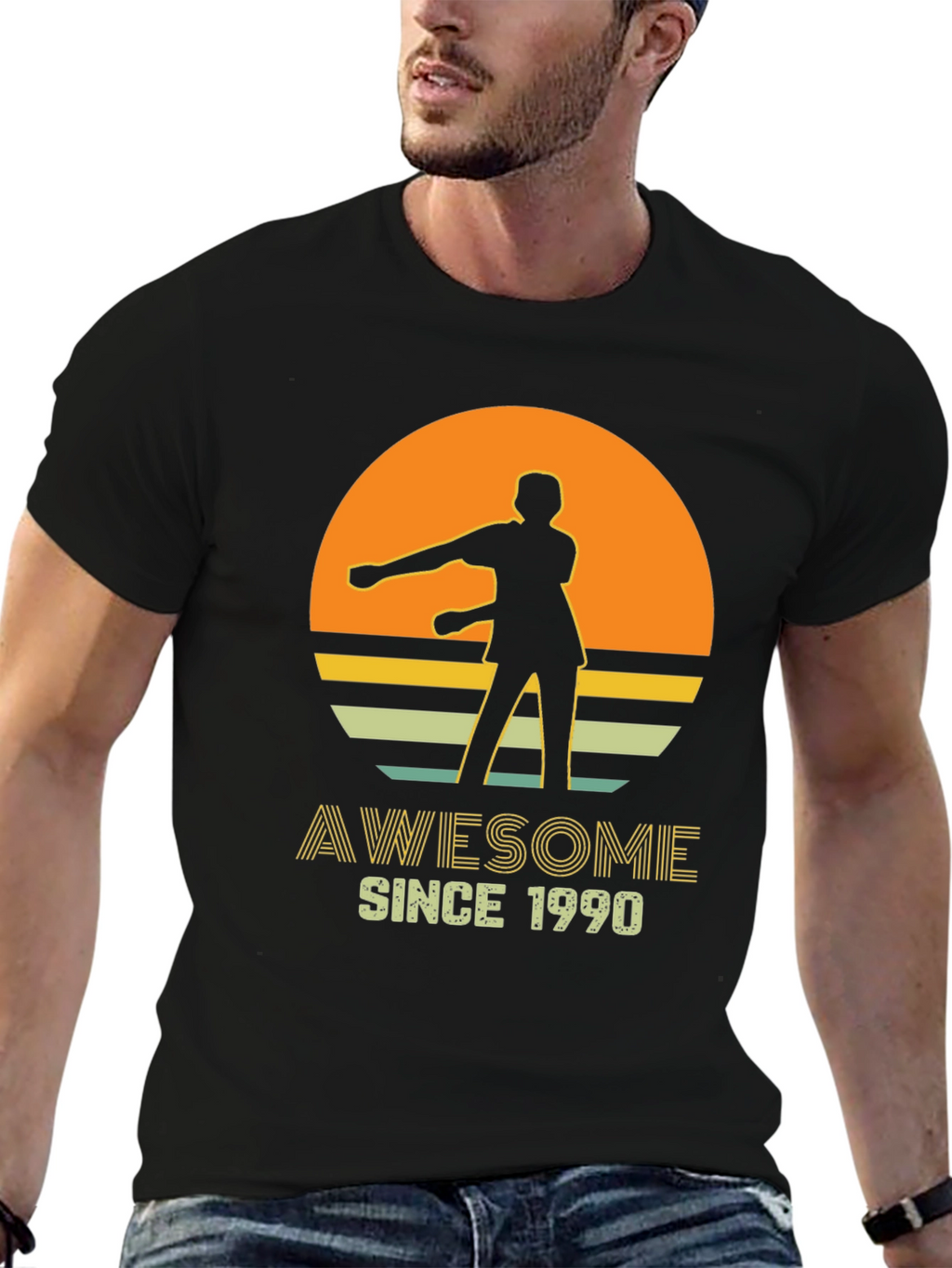 Awesome Since 1990 Retro Graphic T-Shirt