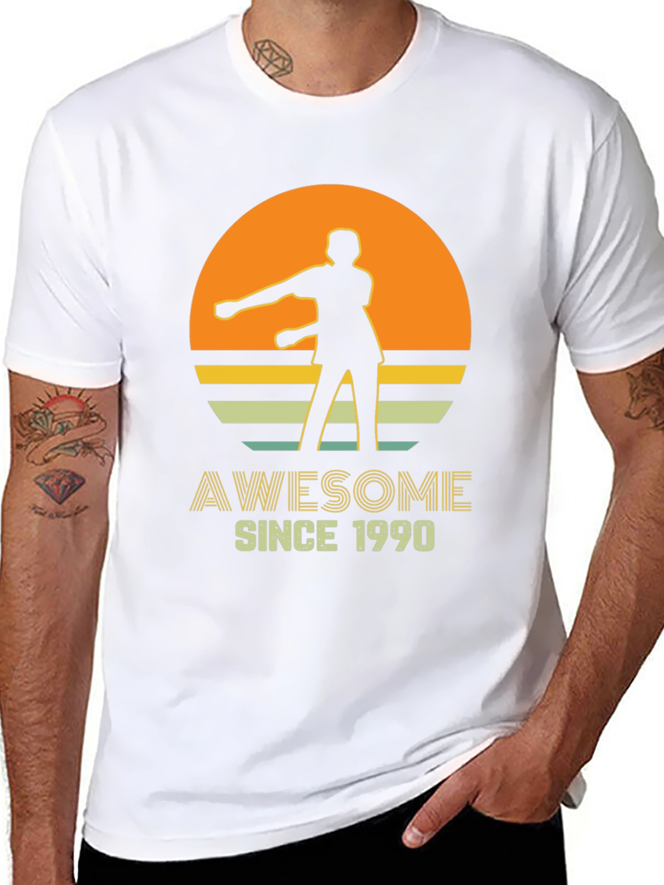 Awesome Since 1990 Retro Graphic T-Shirt