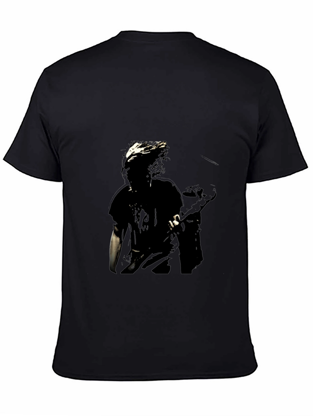 Unique Graphic Print Black Cotton T-Shirt