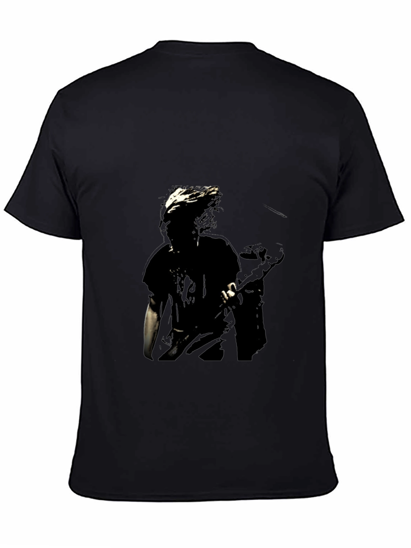 Unique Graphic Print Black Cotton T-Shirt