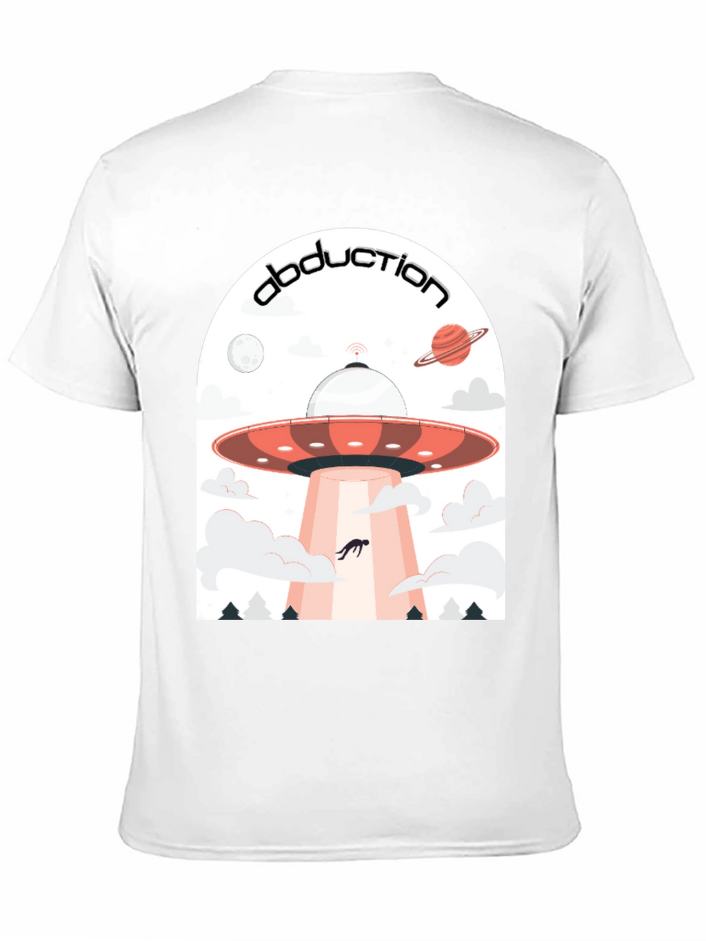 Abduction UFO Graphic Tee - Mens Black T-Shirt