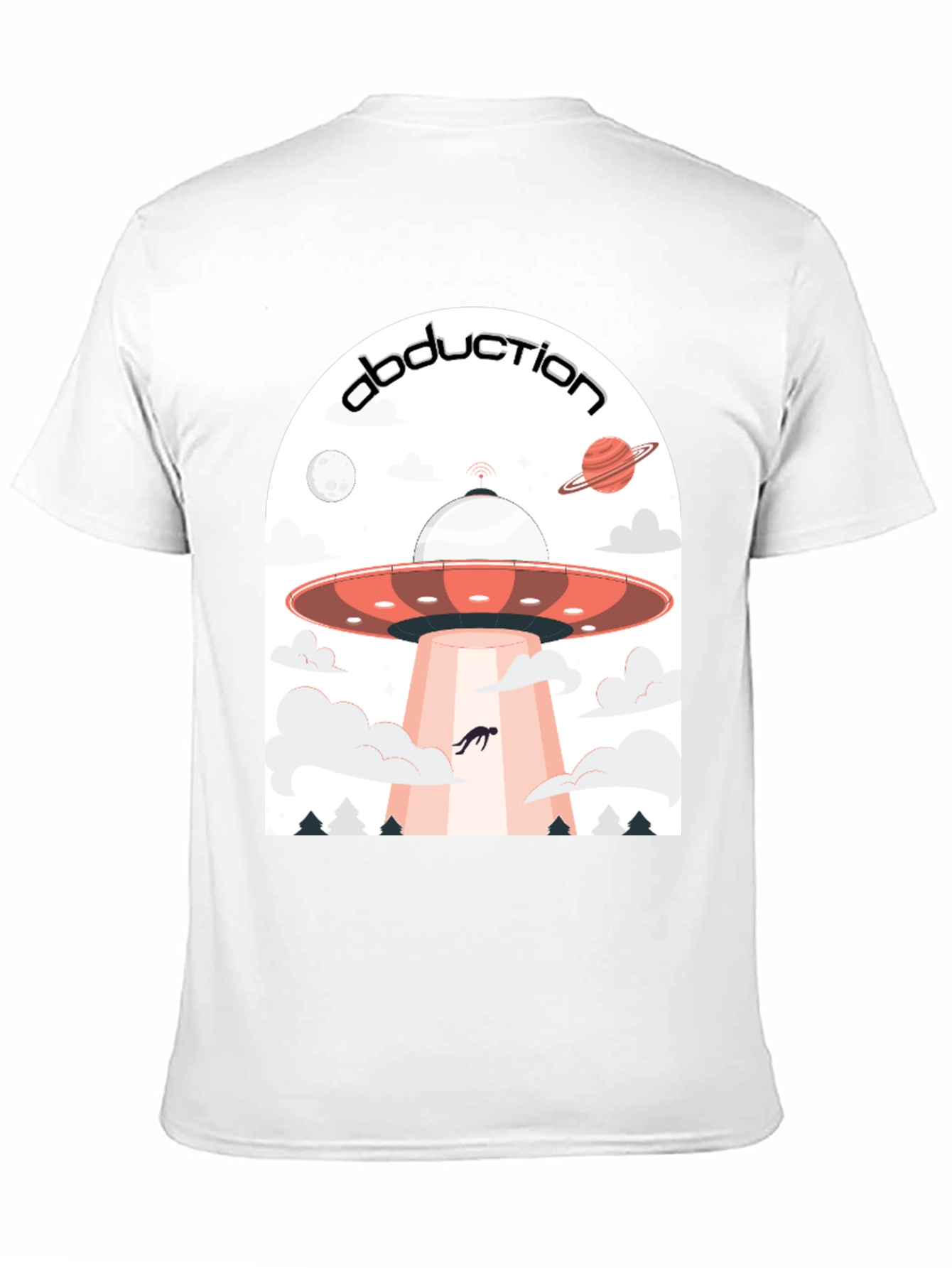 Abduction UFO Graphic Tee - Mens Black T-Shirt