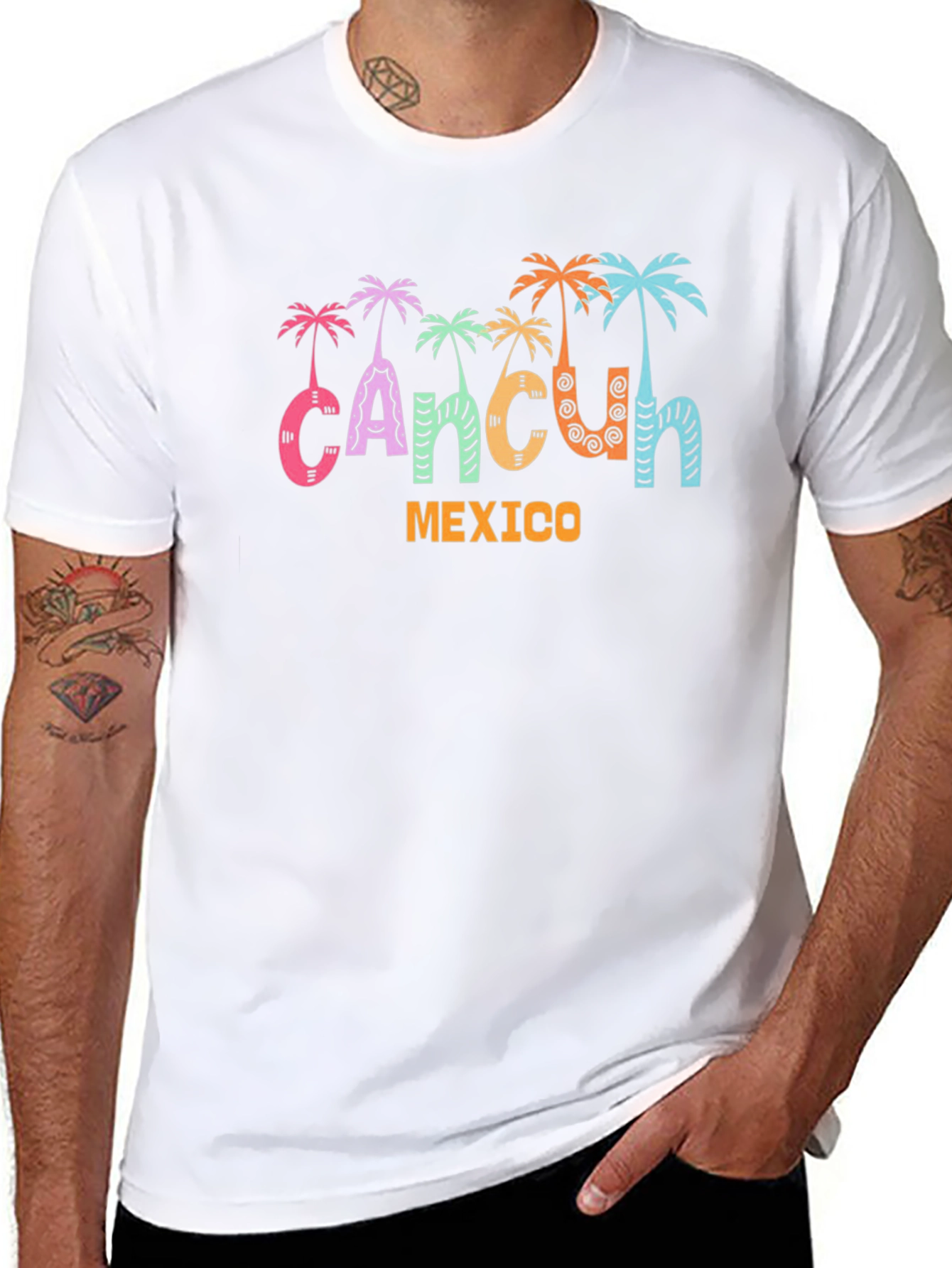 Cancun Mexico Palm Tree T-Shirt