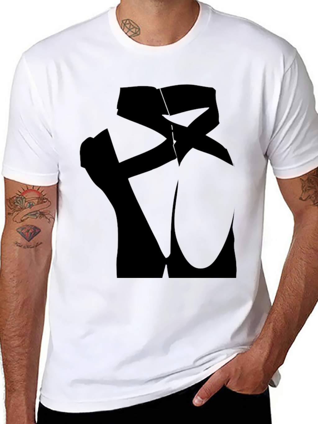 Ballet Pointe Shoes Silhouette Black T-Shirt