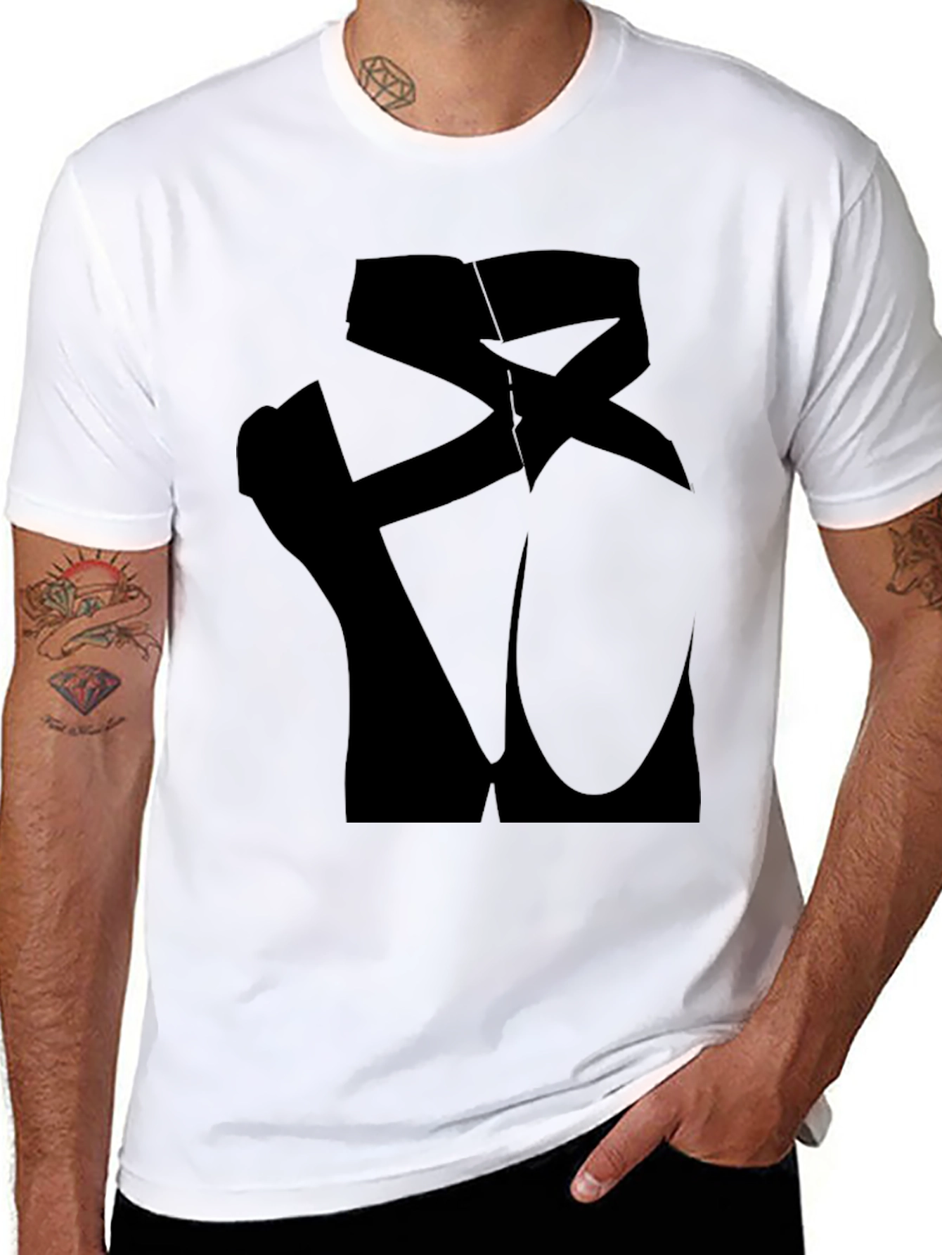 Ballet Pointe Shoes Silhouette Black T-Shirt