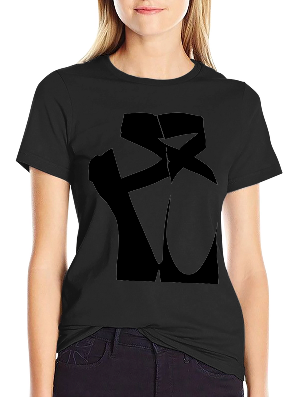 Ballet Pointe Shoes Silhouette Black T-Shirt