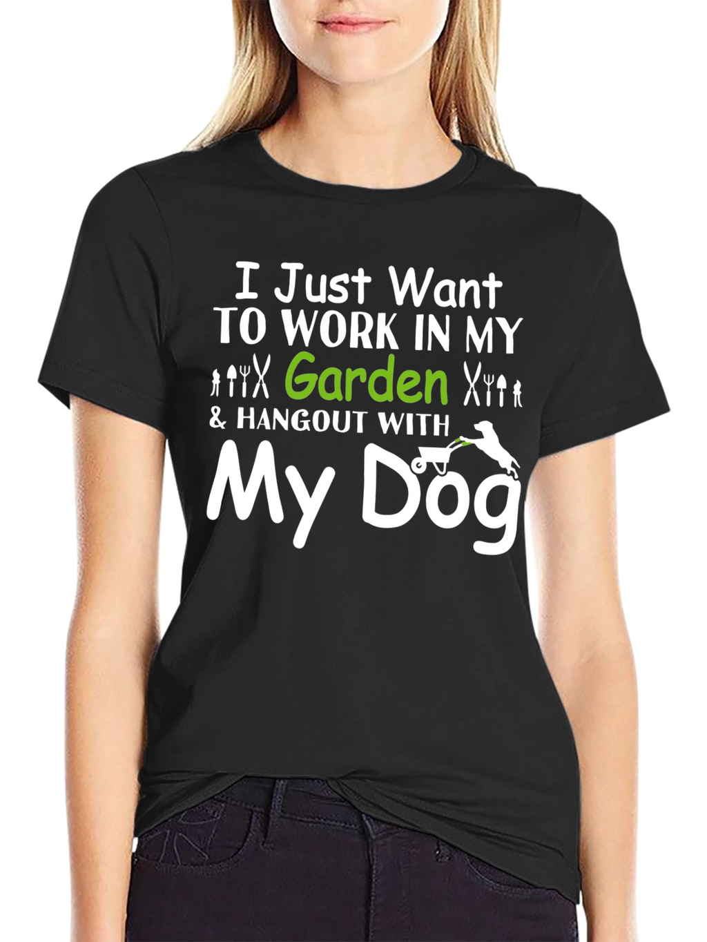 Gardening & Dog Lover T-Shirt - My Dog Design