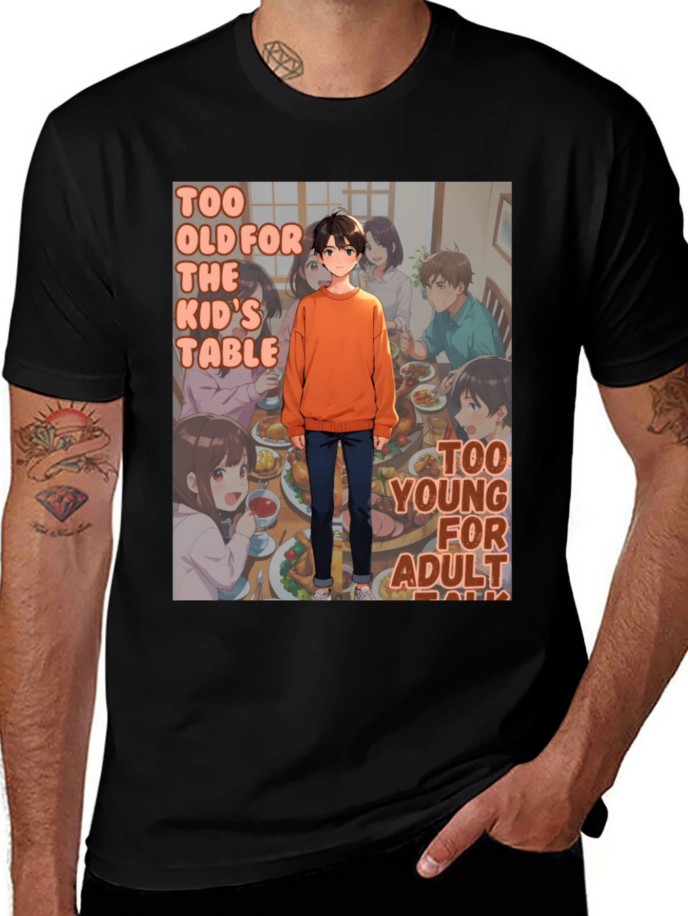 Anime Style Too Old Too Young T-Shirt