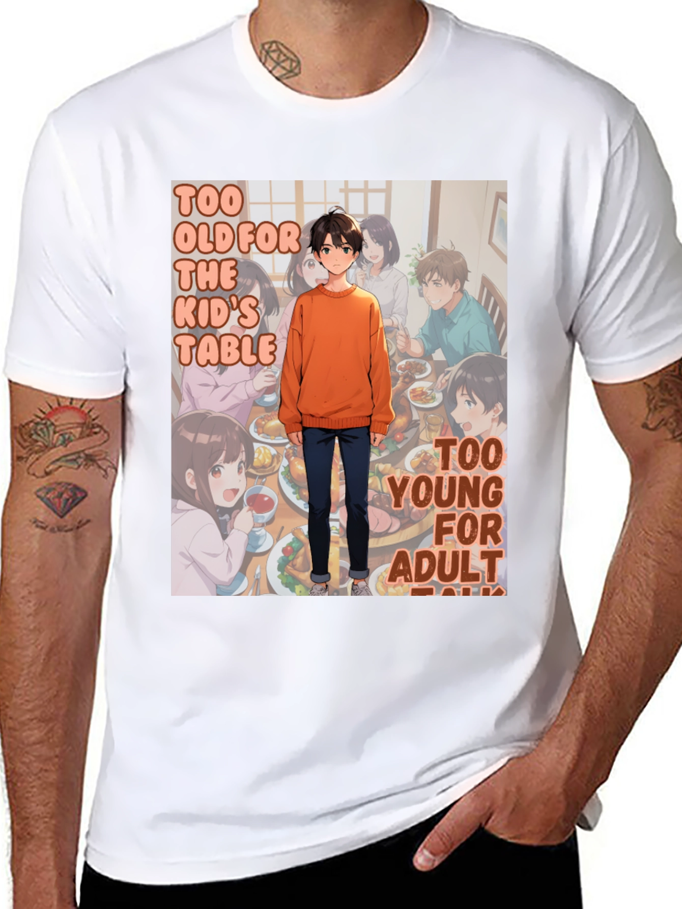 Anime Style Too Old Too Young T-Shirt