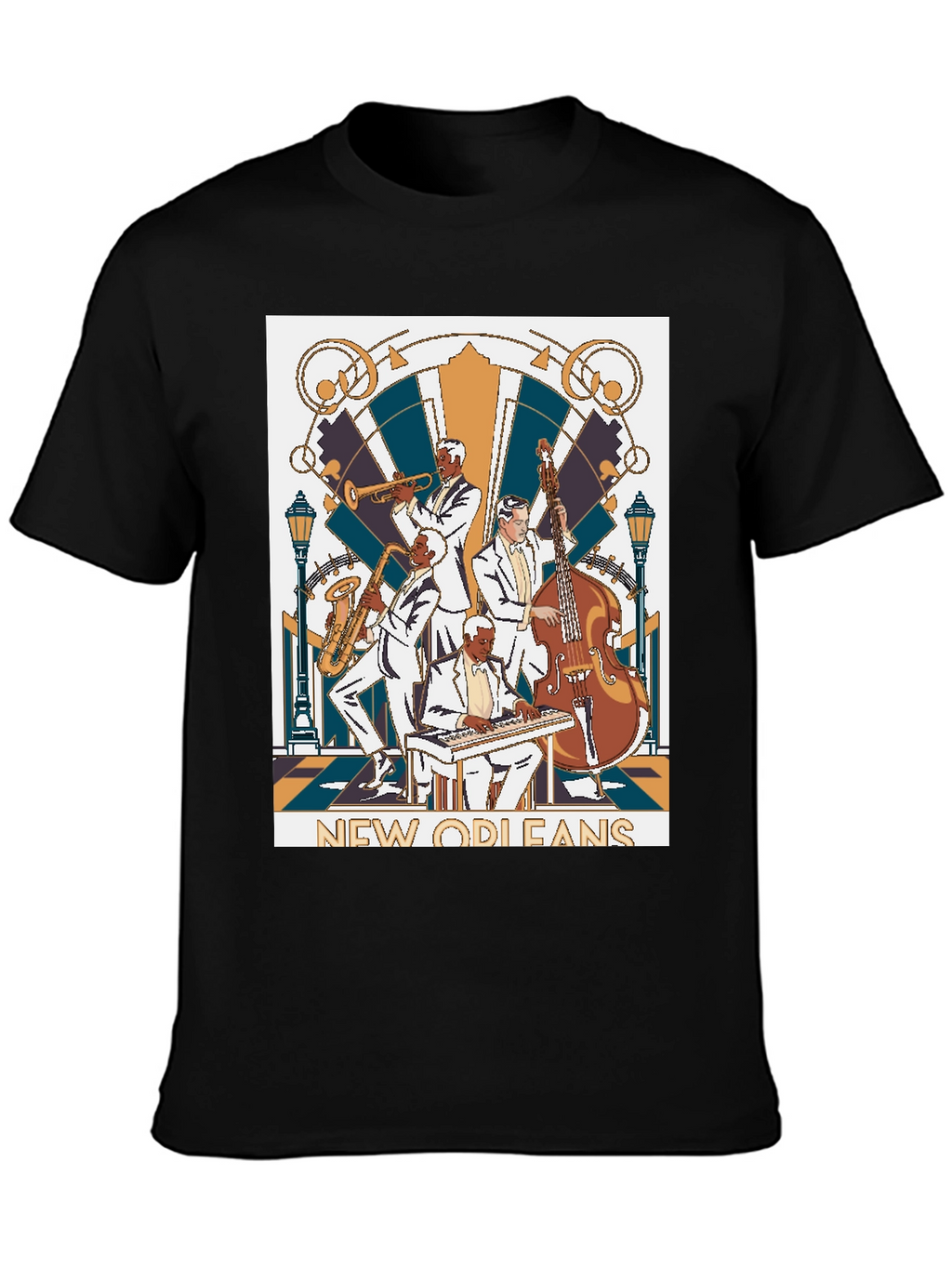 New Orleans Jazz Band T-Shirt - Black