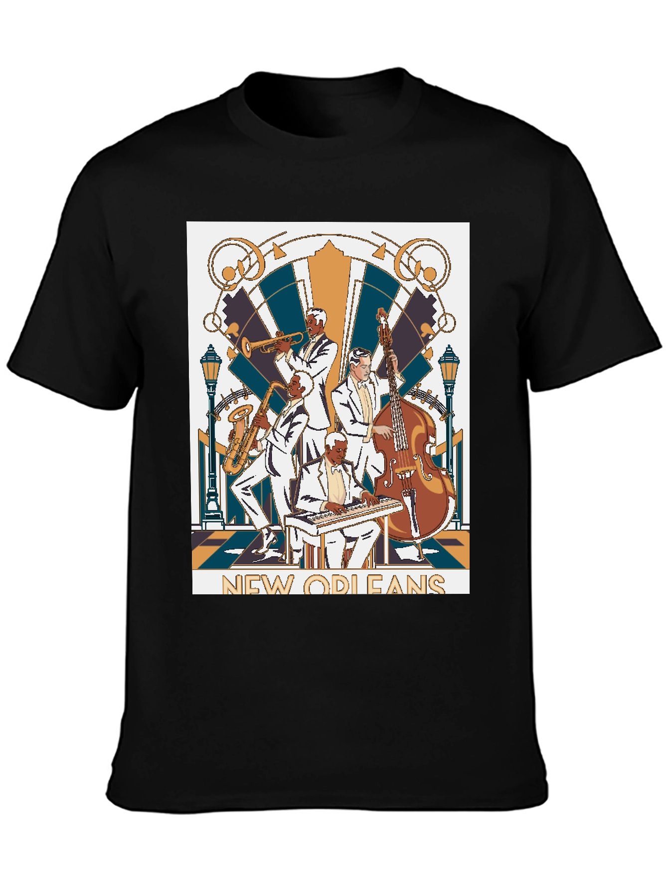 New Orleans Jazz Band T-Shirt - Black