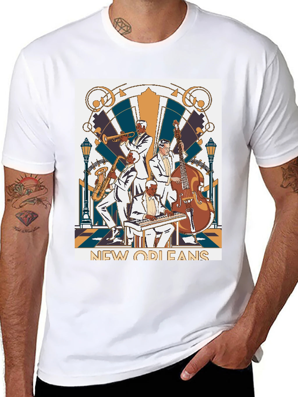 New Orleans Jazz Band T-Shirt - Black