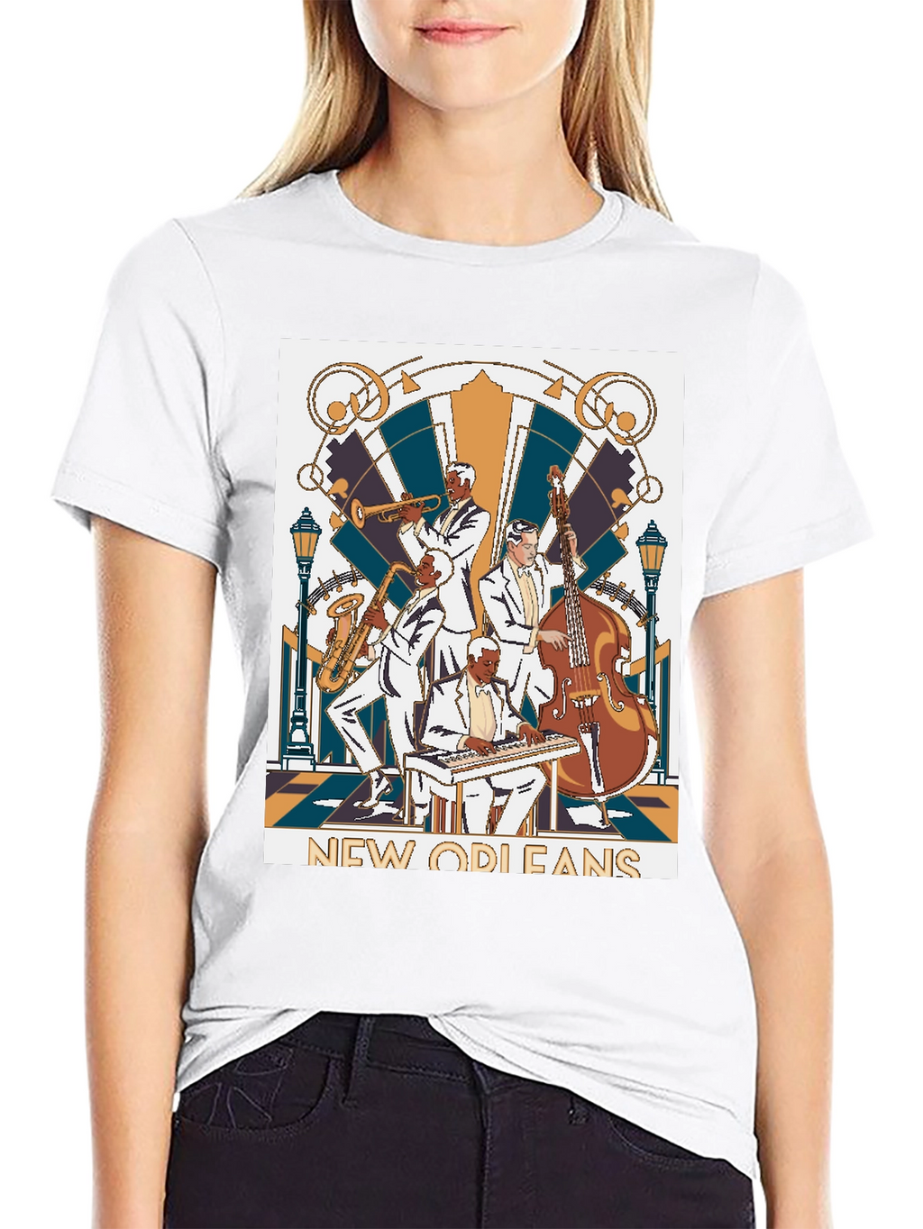 New Orleans Jazz Band T-Shirt - Black