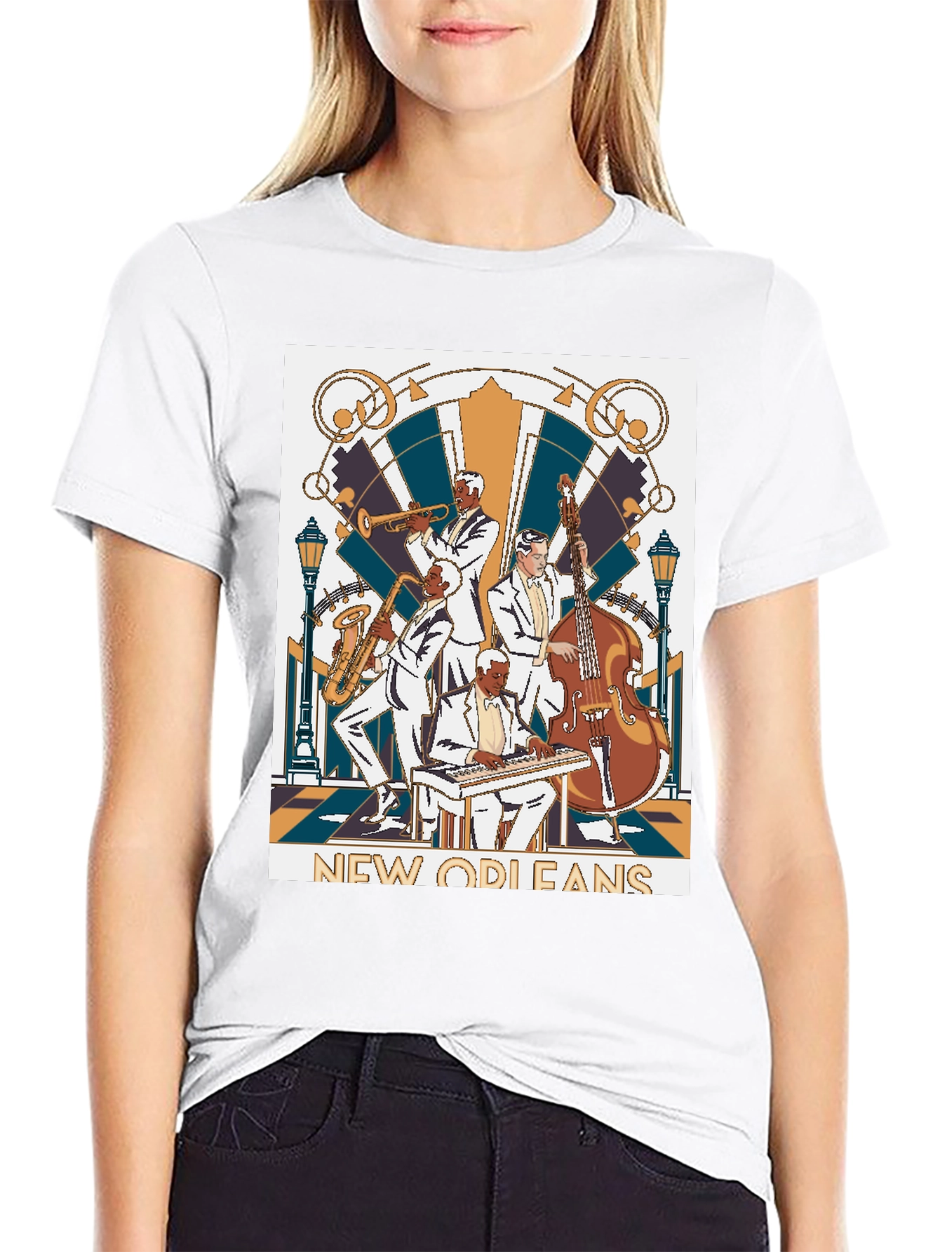 New Orleans Jazz Band T-Shirt - Black