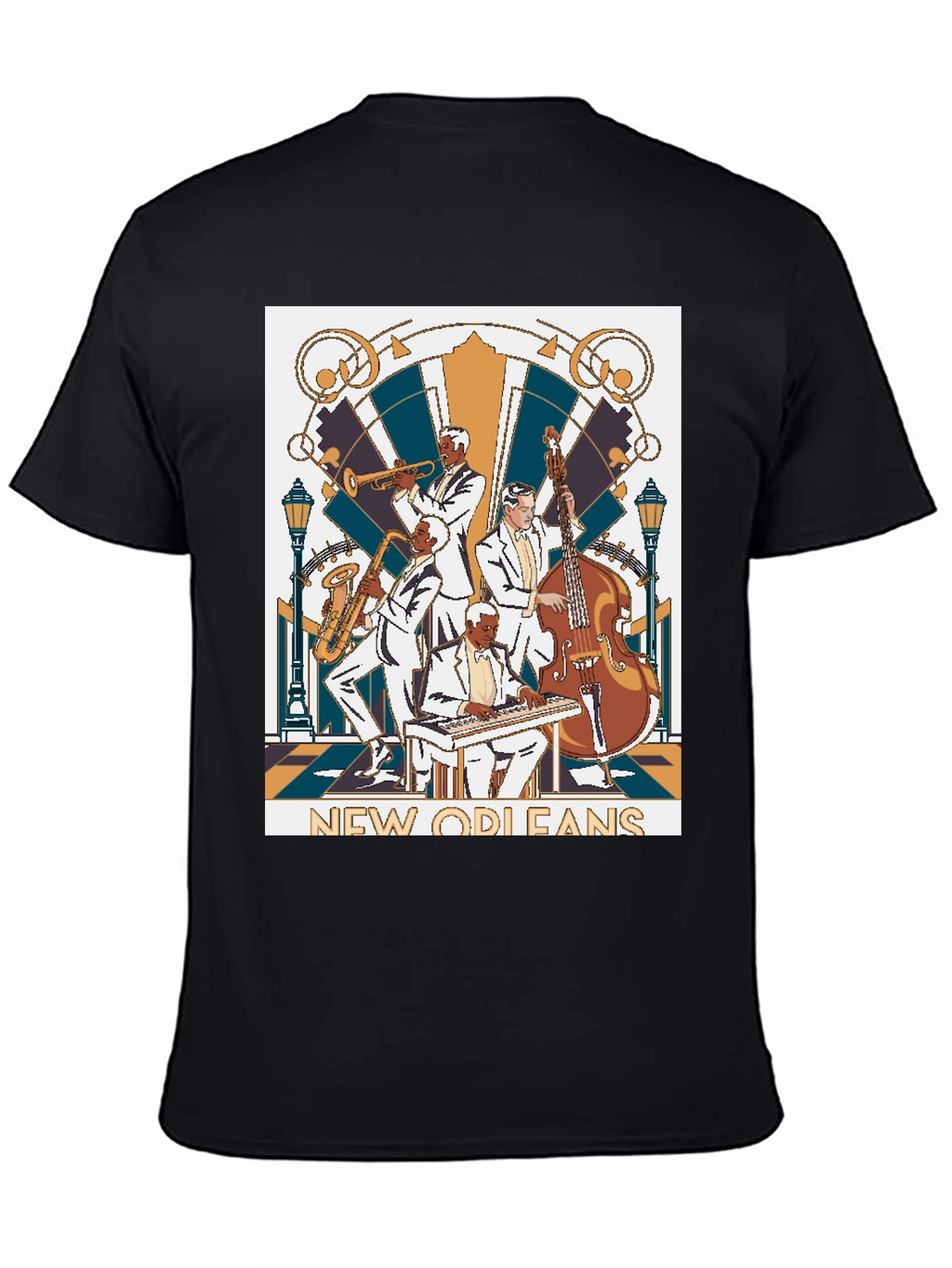 New Orleans Jazz Band T-Shirt - Black