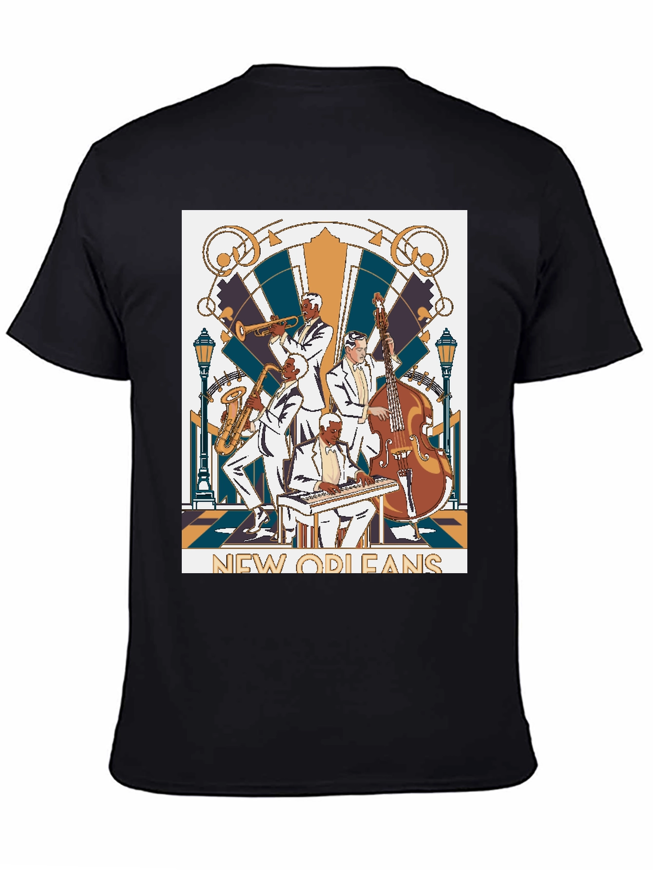 New Orleans Jazz Band T-Shirt - Black