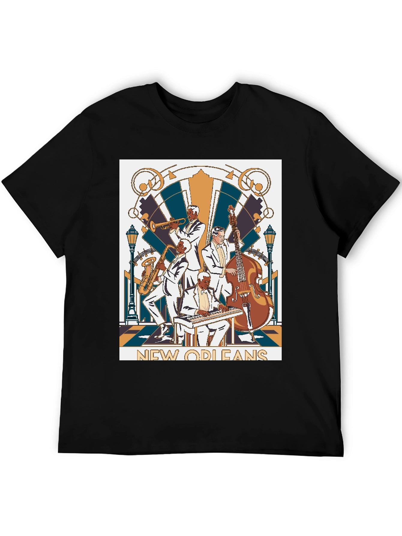 New Orleans Jazz Band T-Shirt - Black