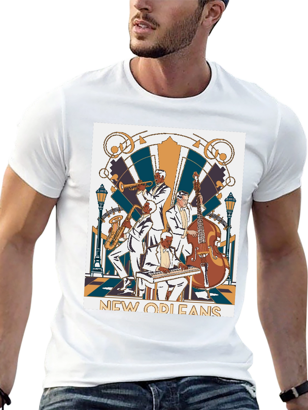 New Orleans Jazz Band T-Shirt - Black