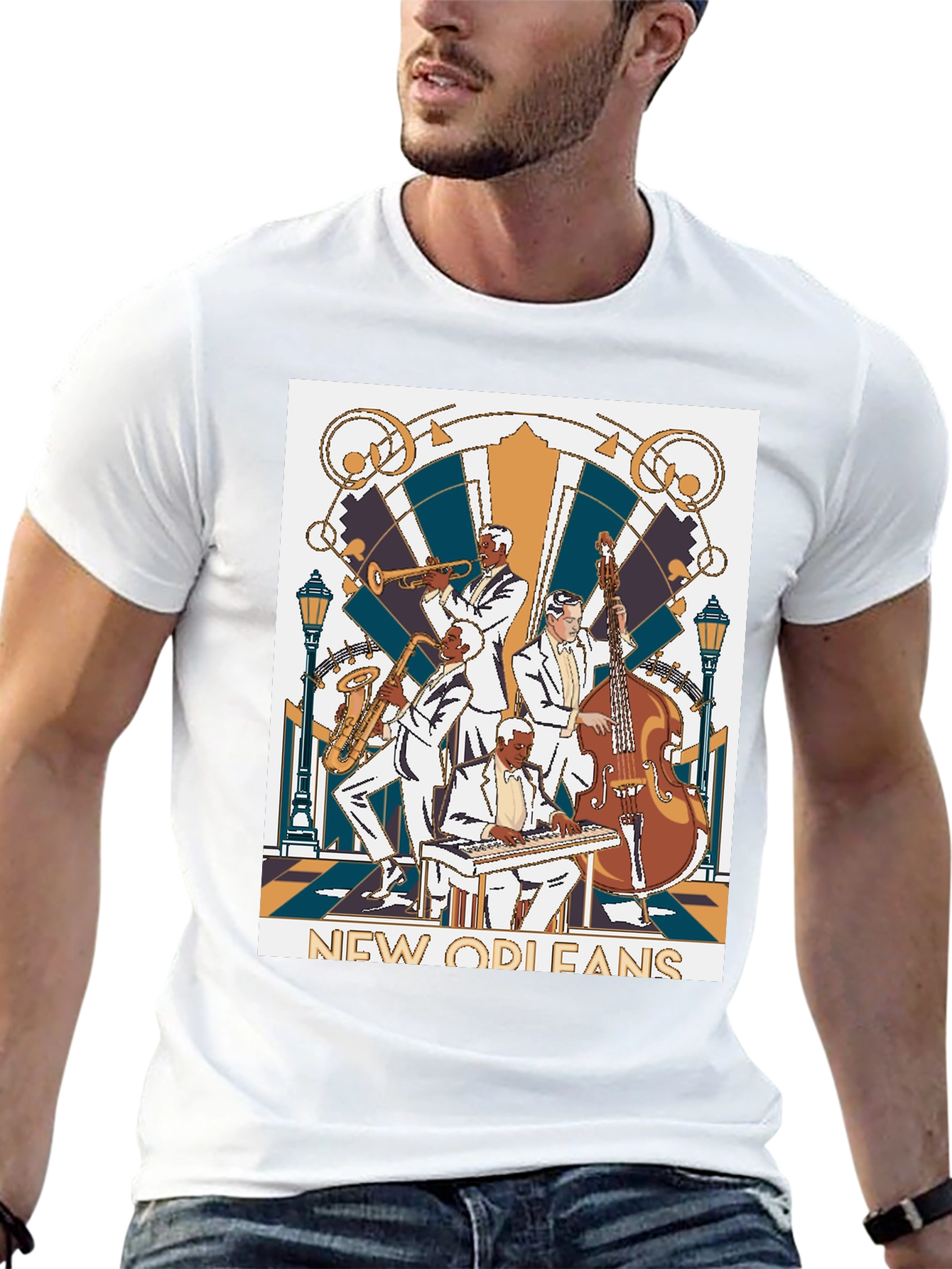 New Orleans Jazz Band T-Shirt - Black