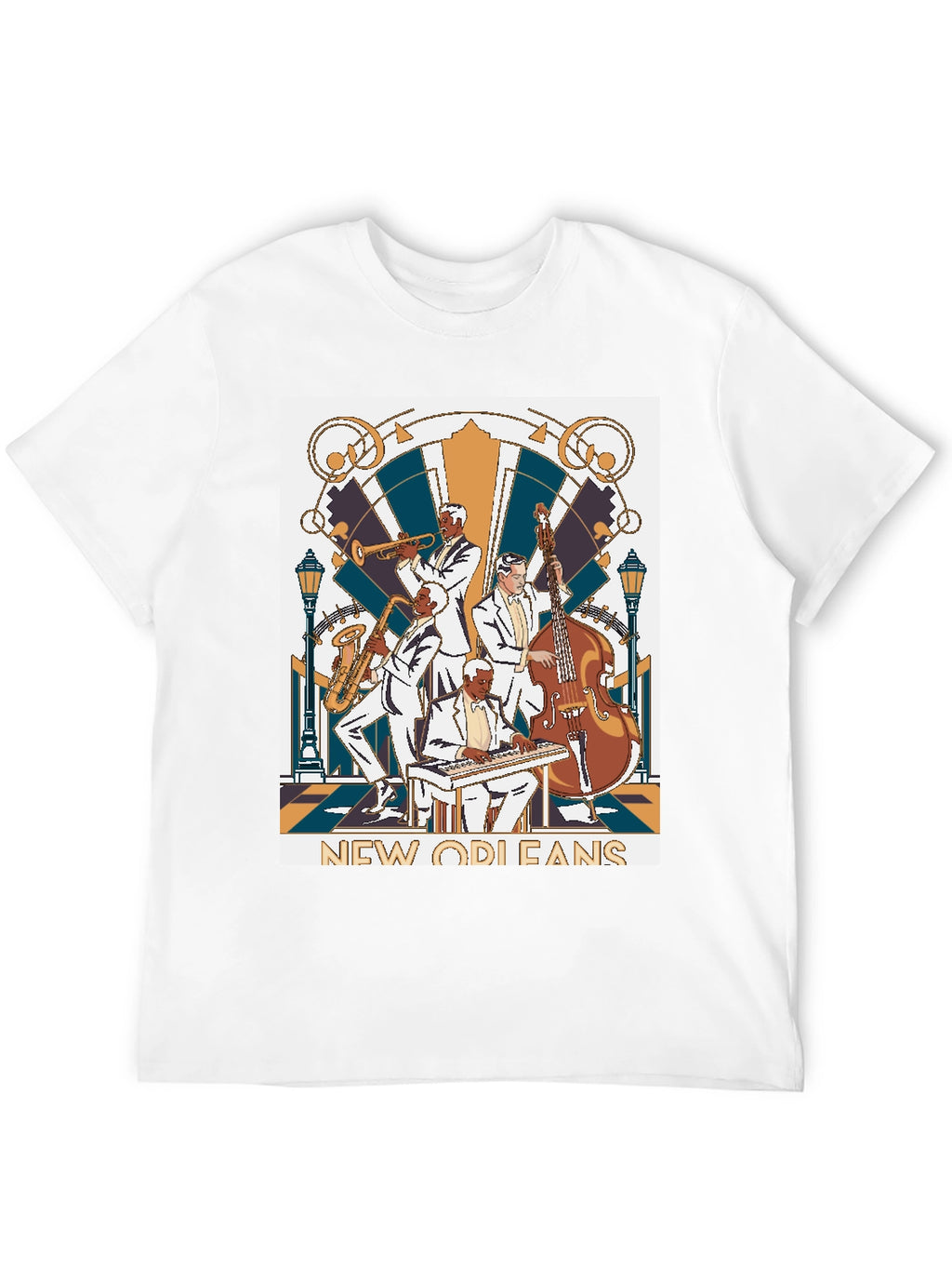 New Orleans Jazz Band T-Shirt - Black