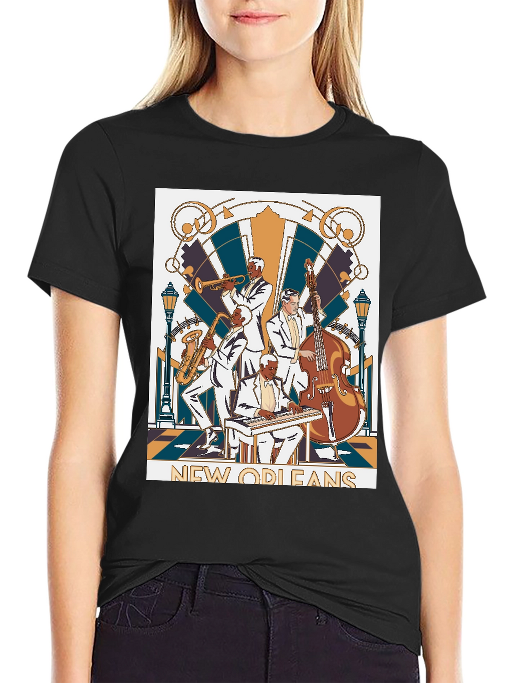 New Orleans Jazz Band T-Shirt - Black