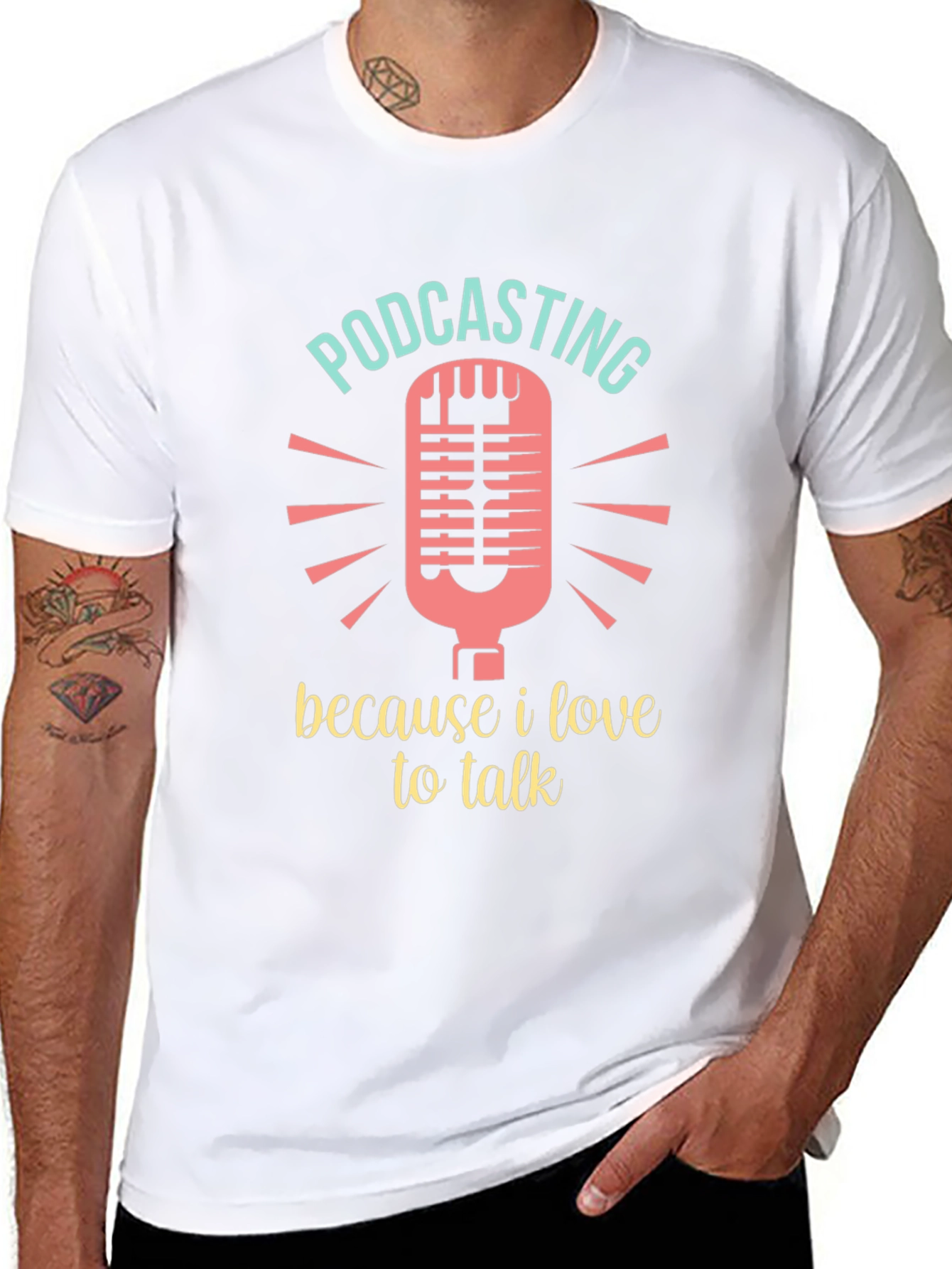 Podcasting Lover T-Shirt - Because I Love to Talk!