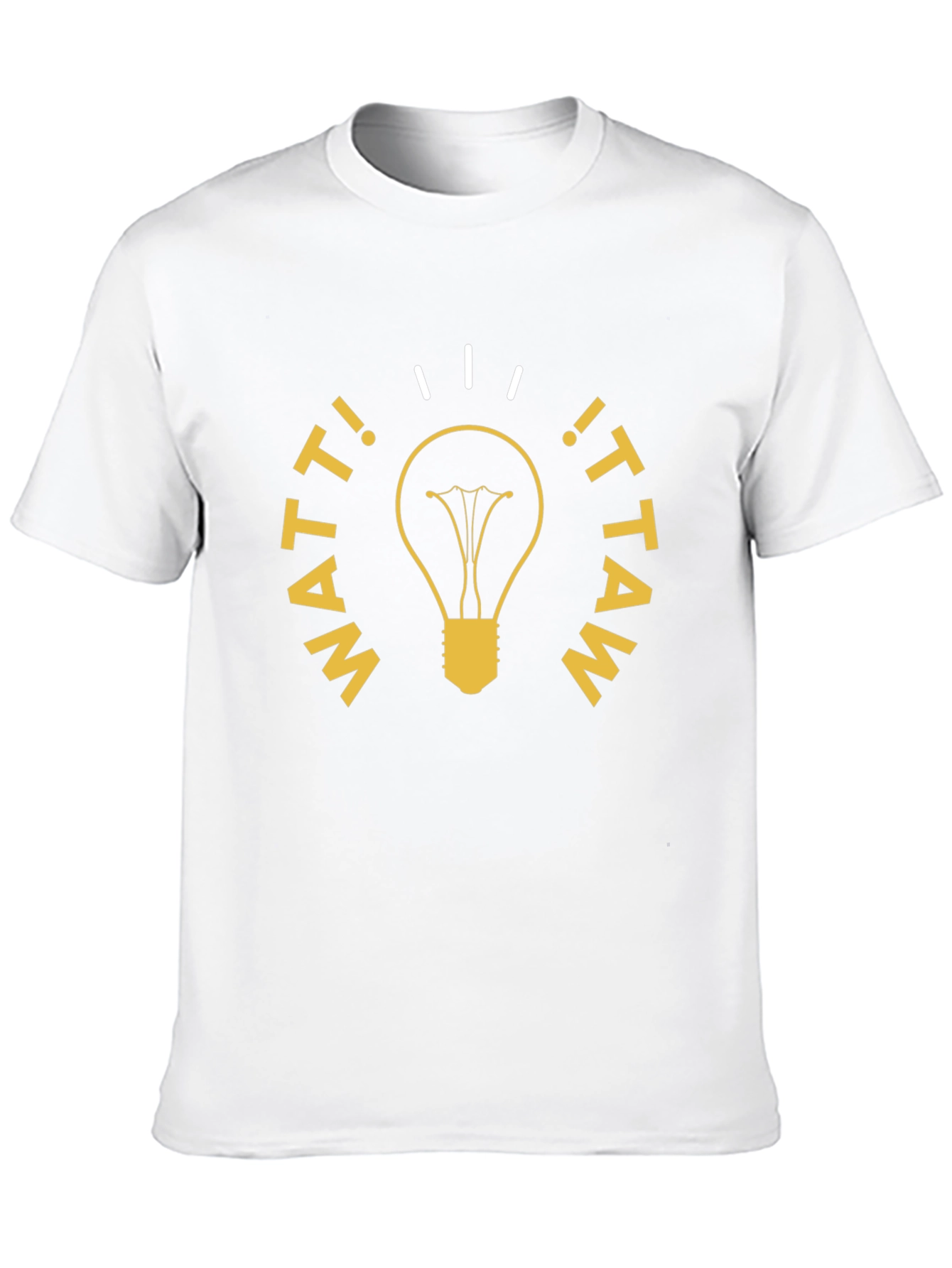 Watt! Backwards Funny Lightbulb T-Shirt