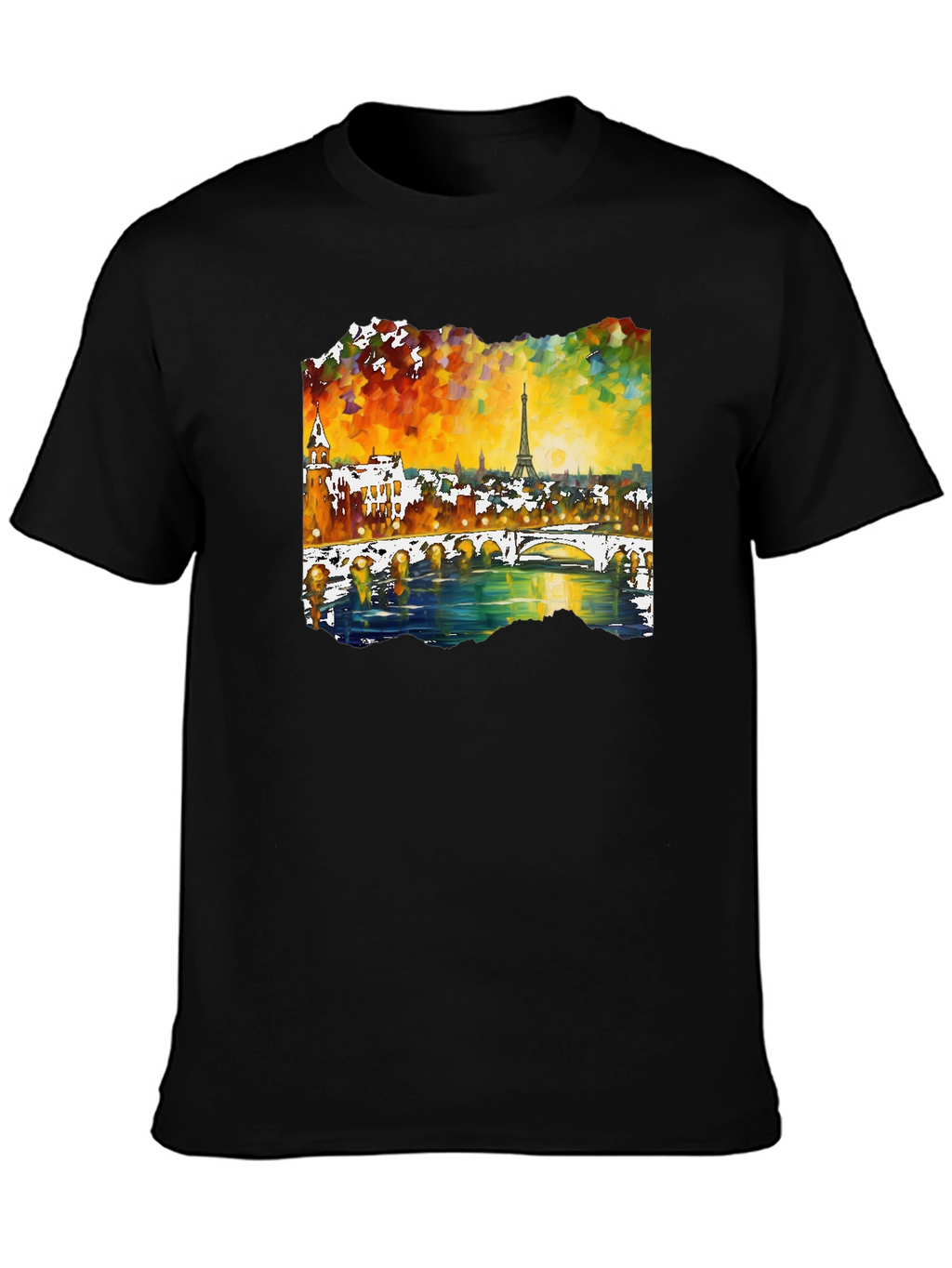 Paris Eiffel Tower Art Mens T-Shirt