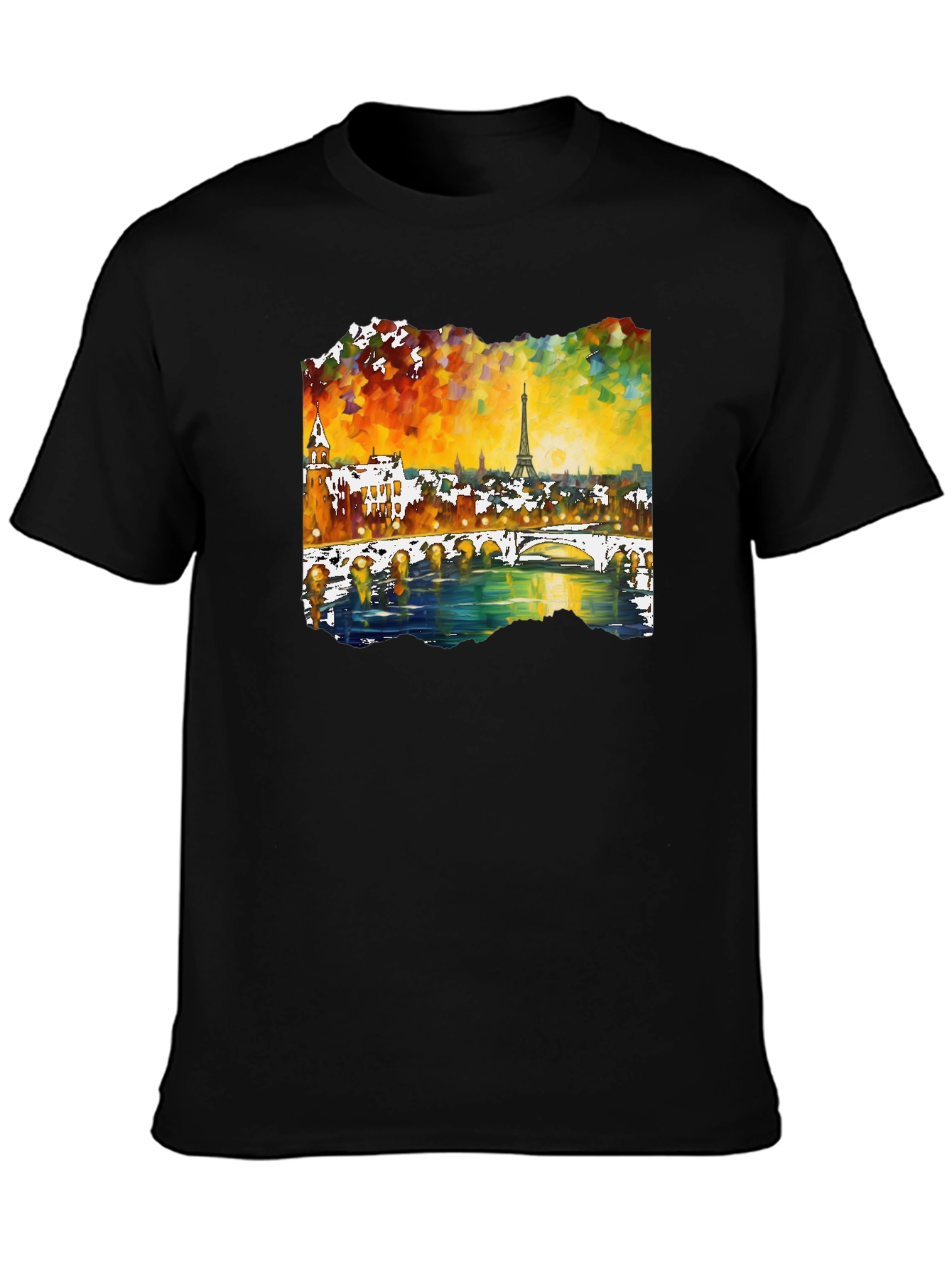 Paris Eiffel Tower Art Mens T-Shirt