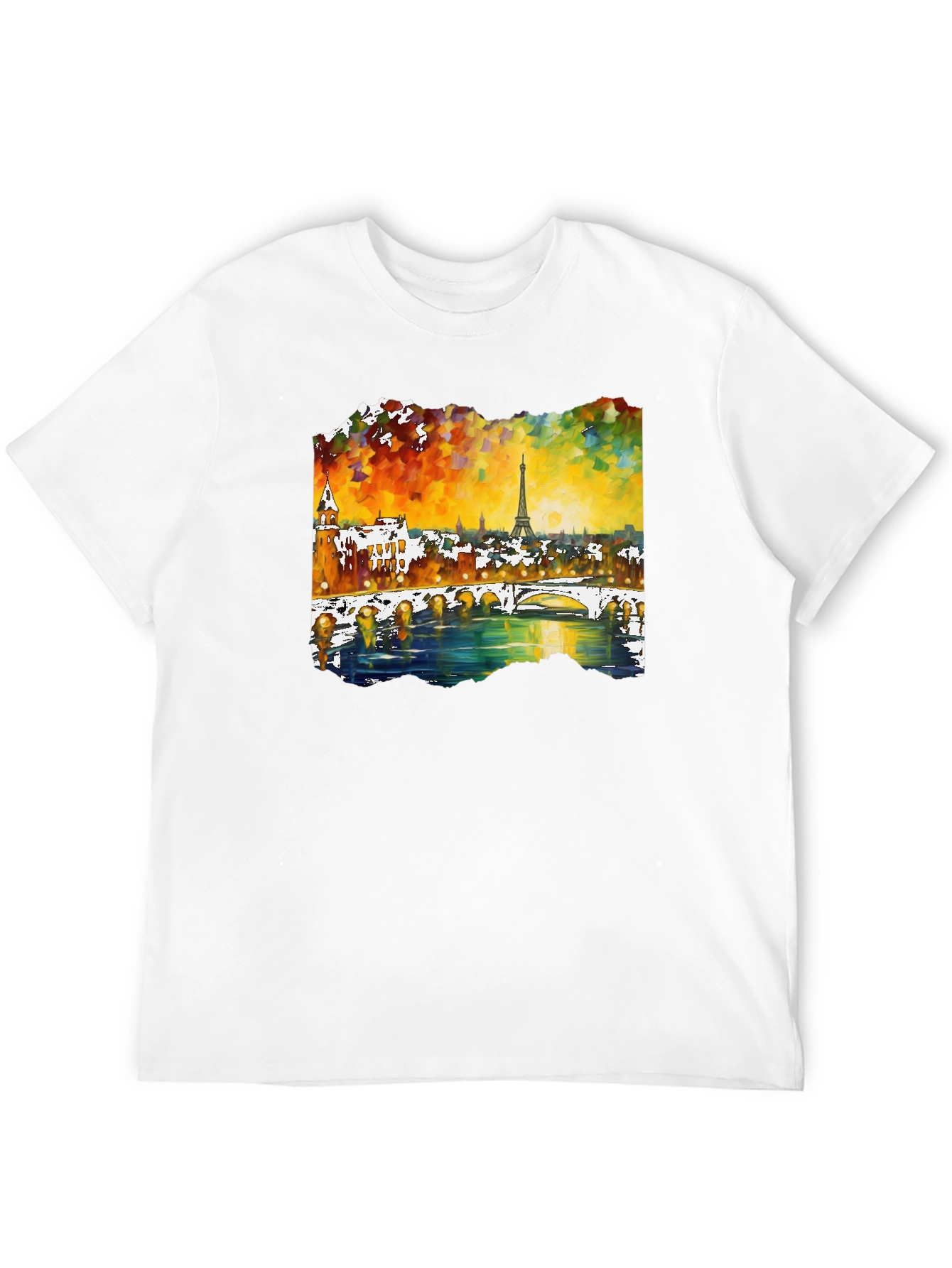 Paris Eiffel Tower Art Mens T-Shirt