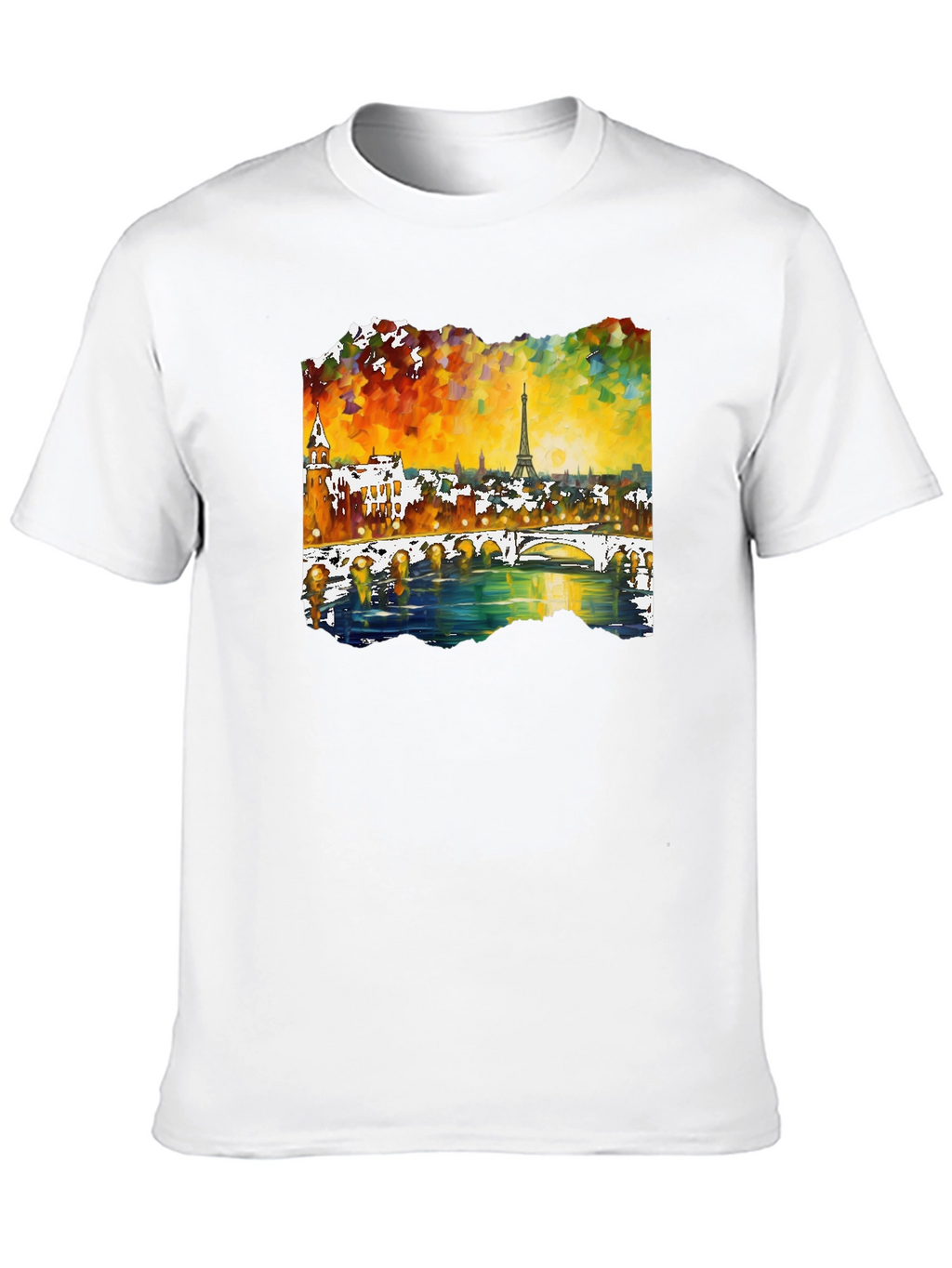 Paris Eiffel Tower Art Mens T-Shirt